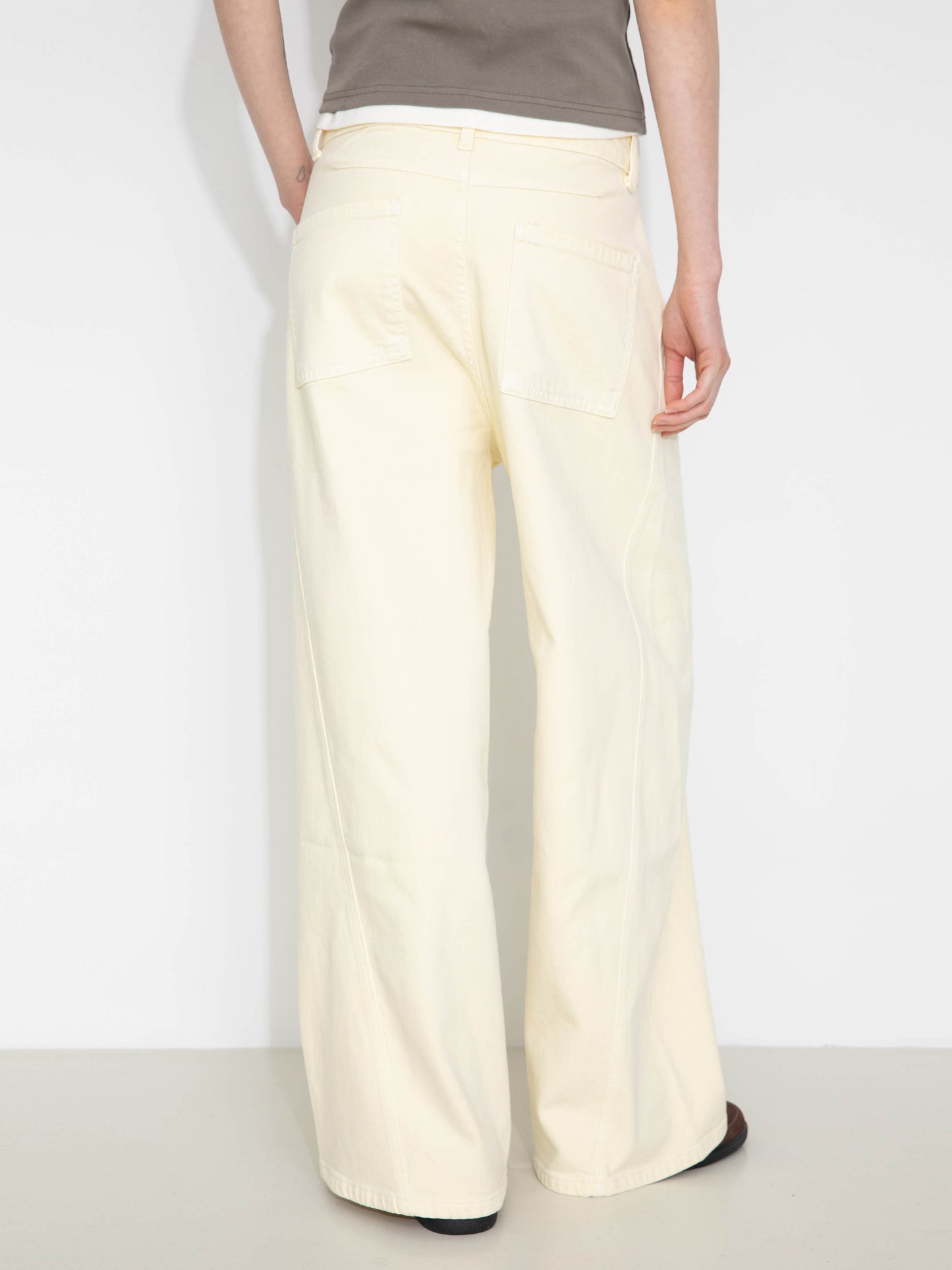 High-Waisted Wide-Leg Straight Jeans