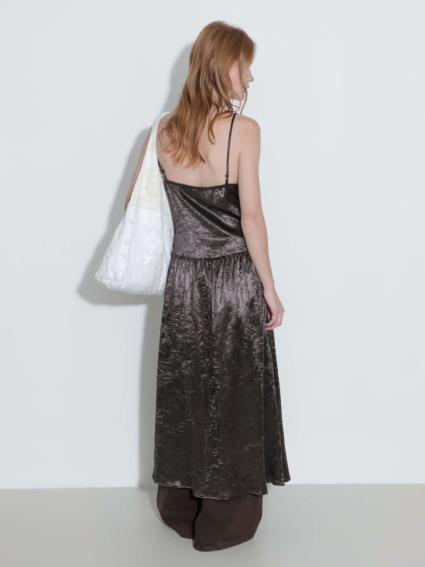 Lace Neck Sling Dress