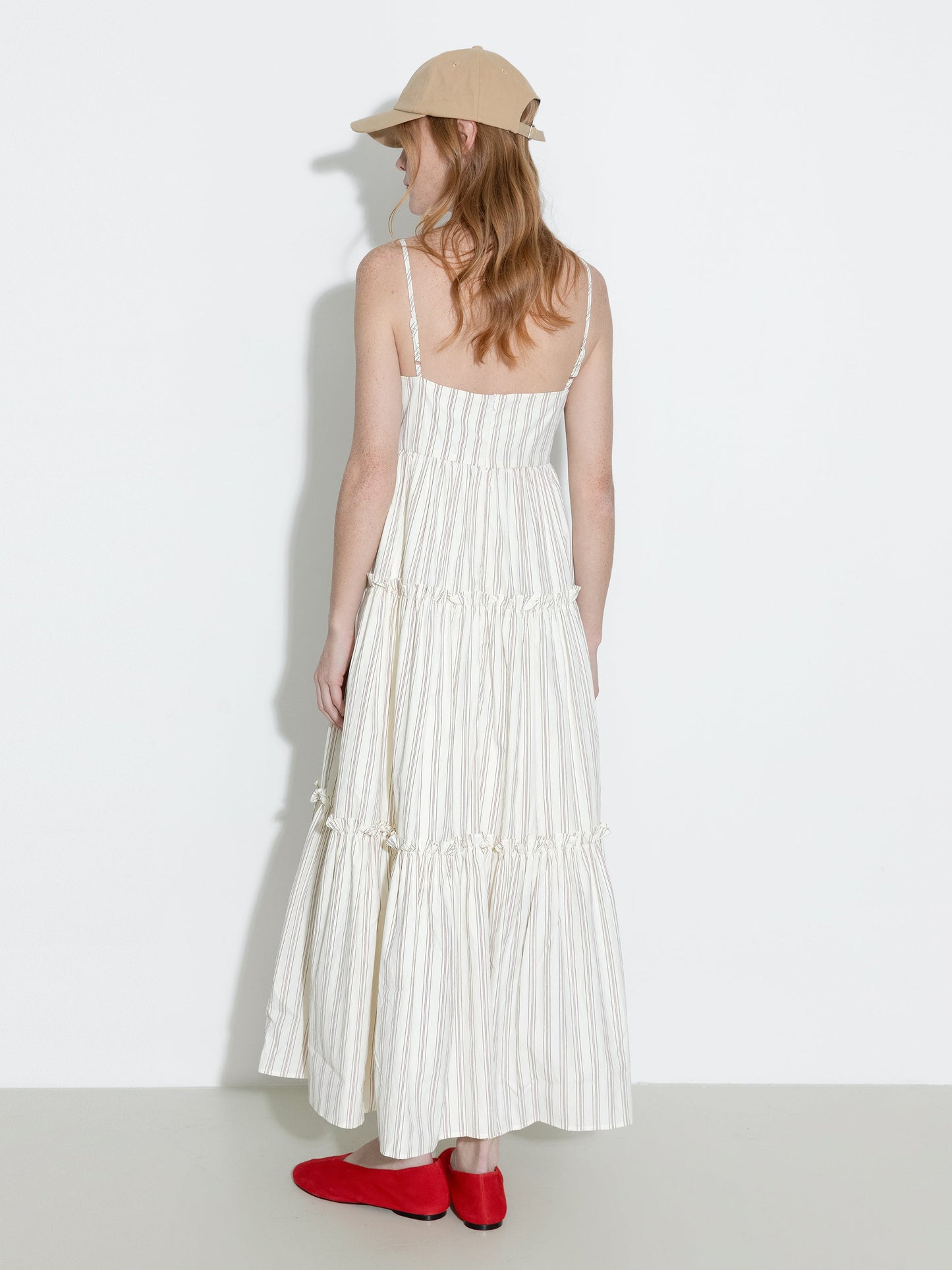 Strap Striped Cake Dress