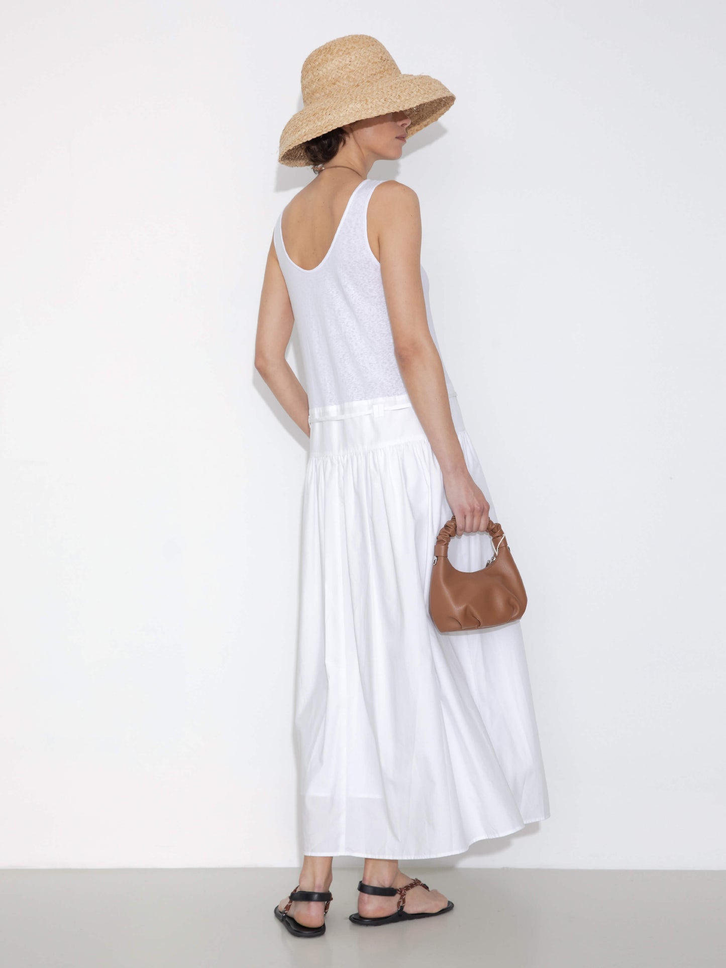 Panelled Henley Neck Vest Dress