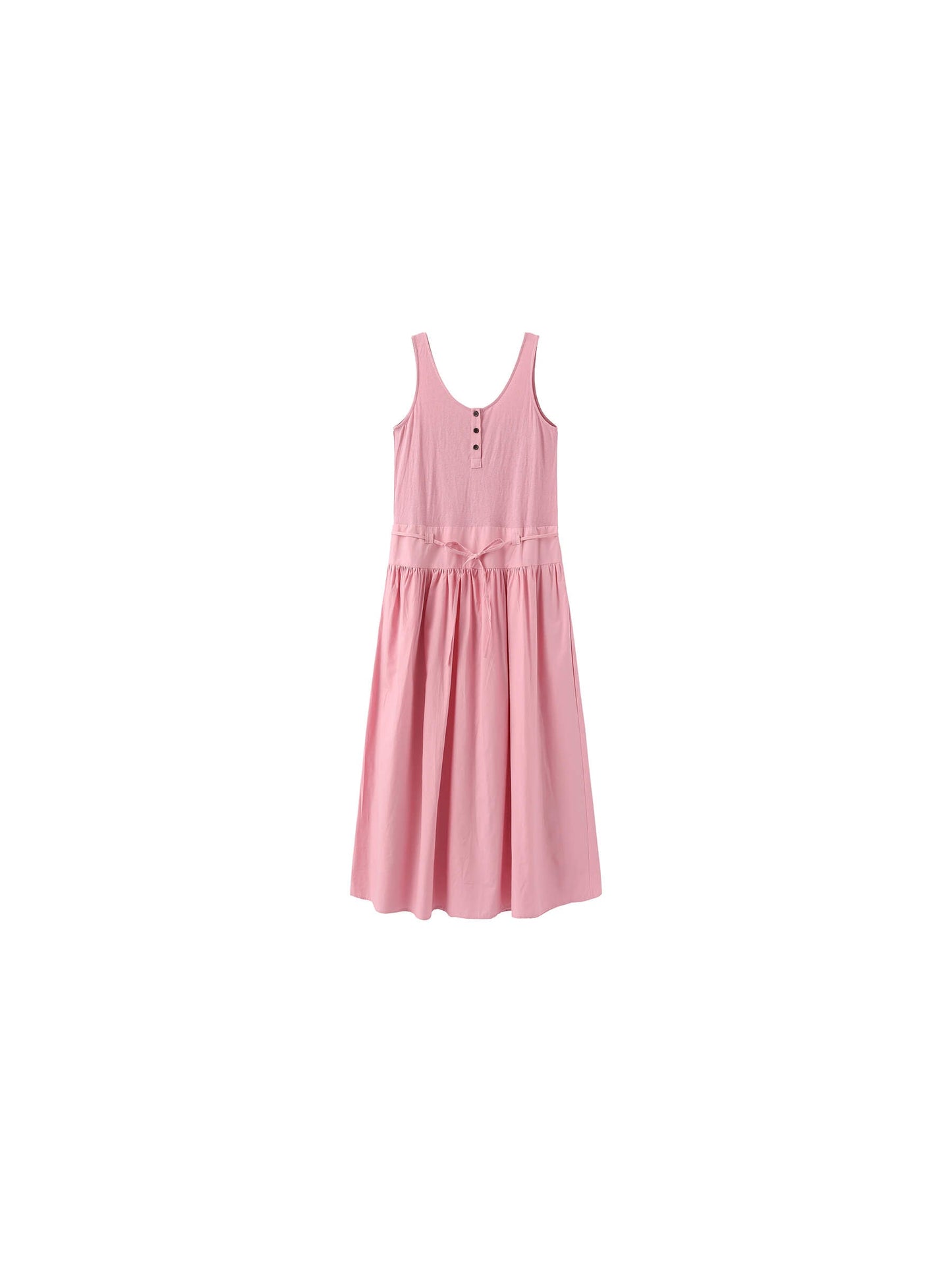 Panelled Henley Neck Vest Dress