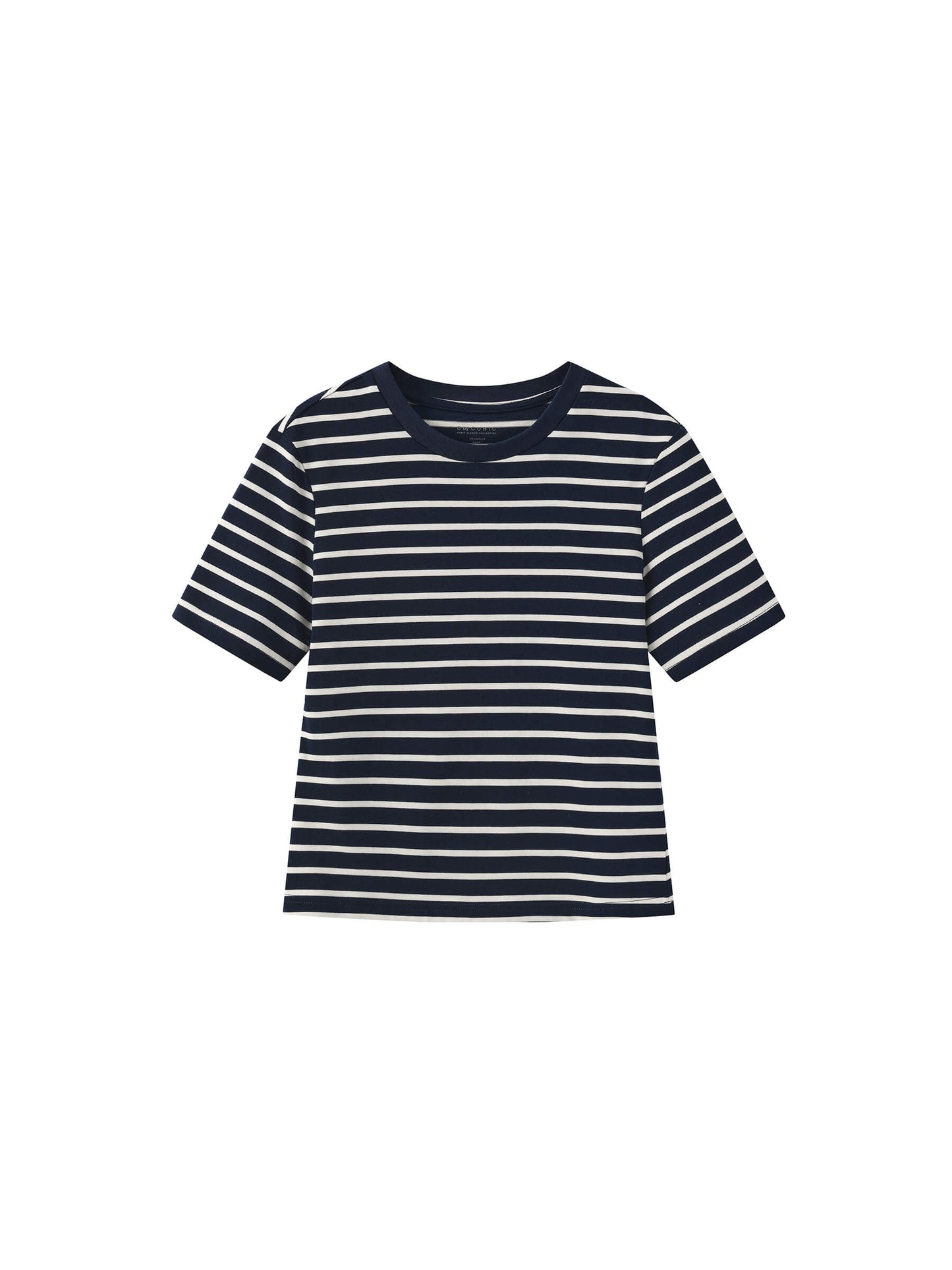 C by CUBIC Striped Basic Cotton T-Shirt
