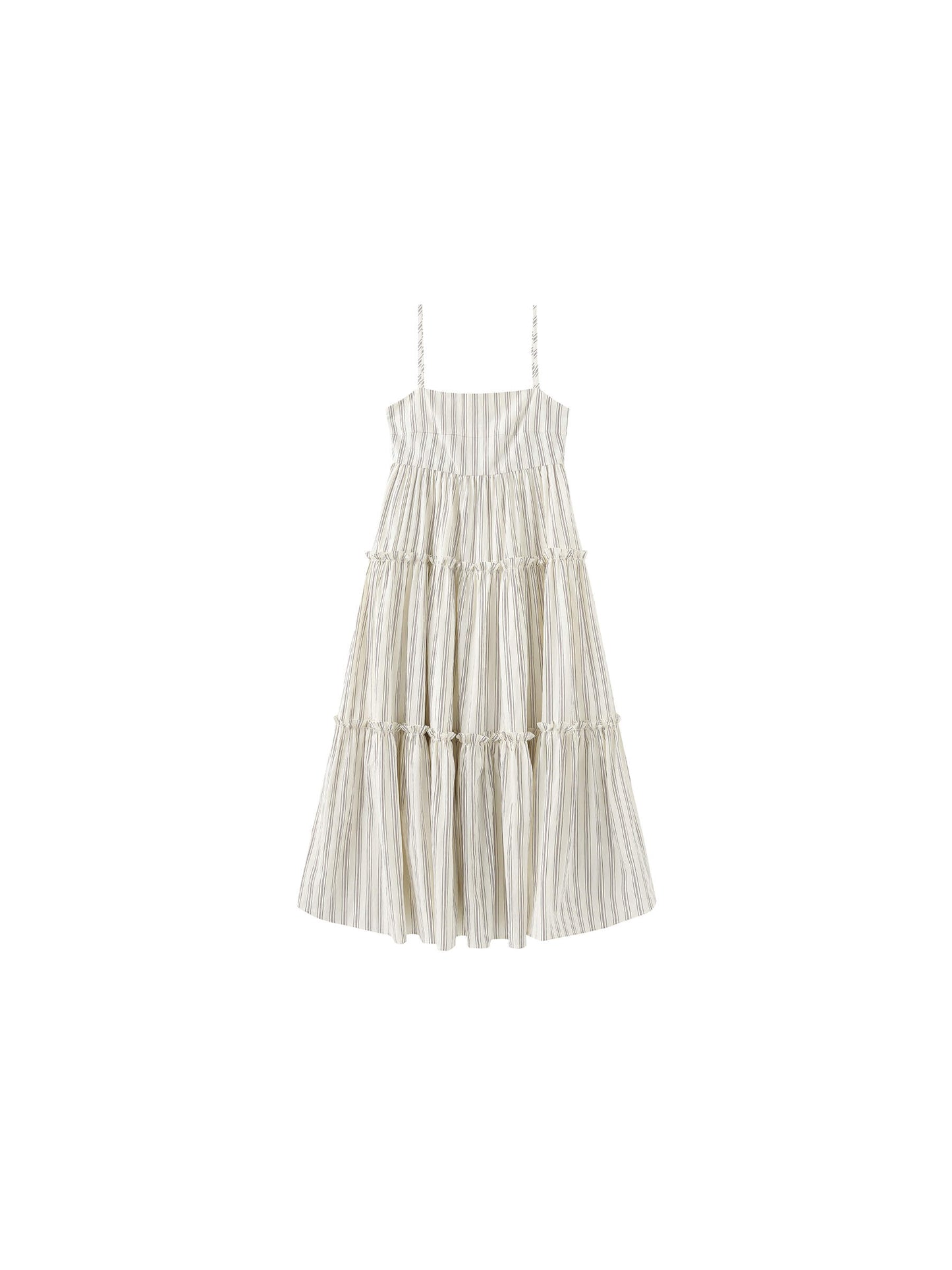 Strap Striped Cake Dress