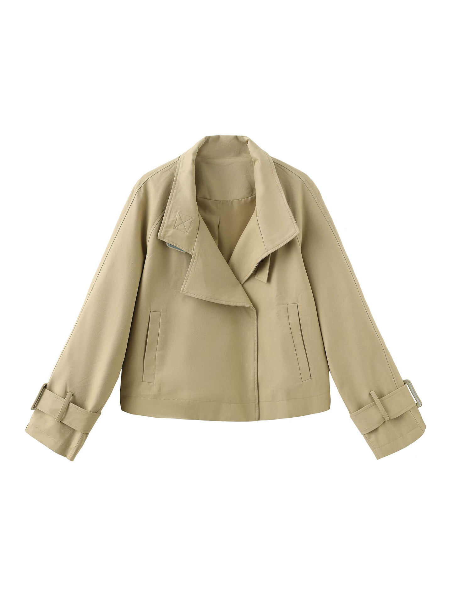 Overlay Cropped Trench Coat