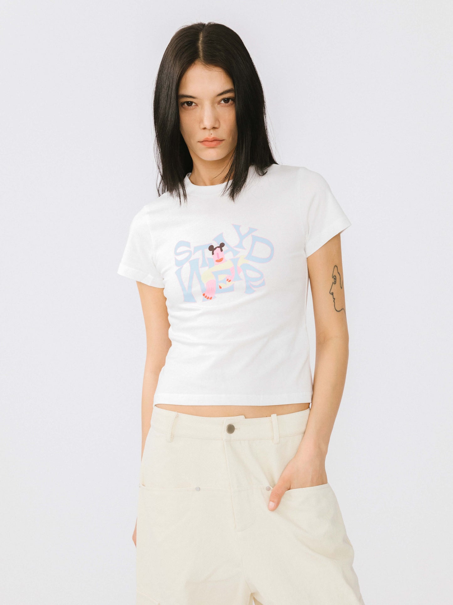 "Stay Weird" Printed T-Shirt