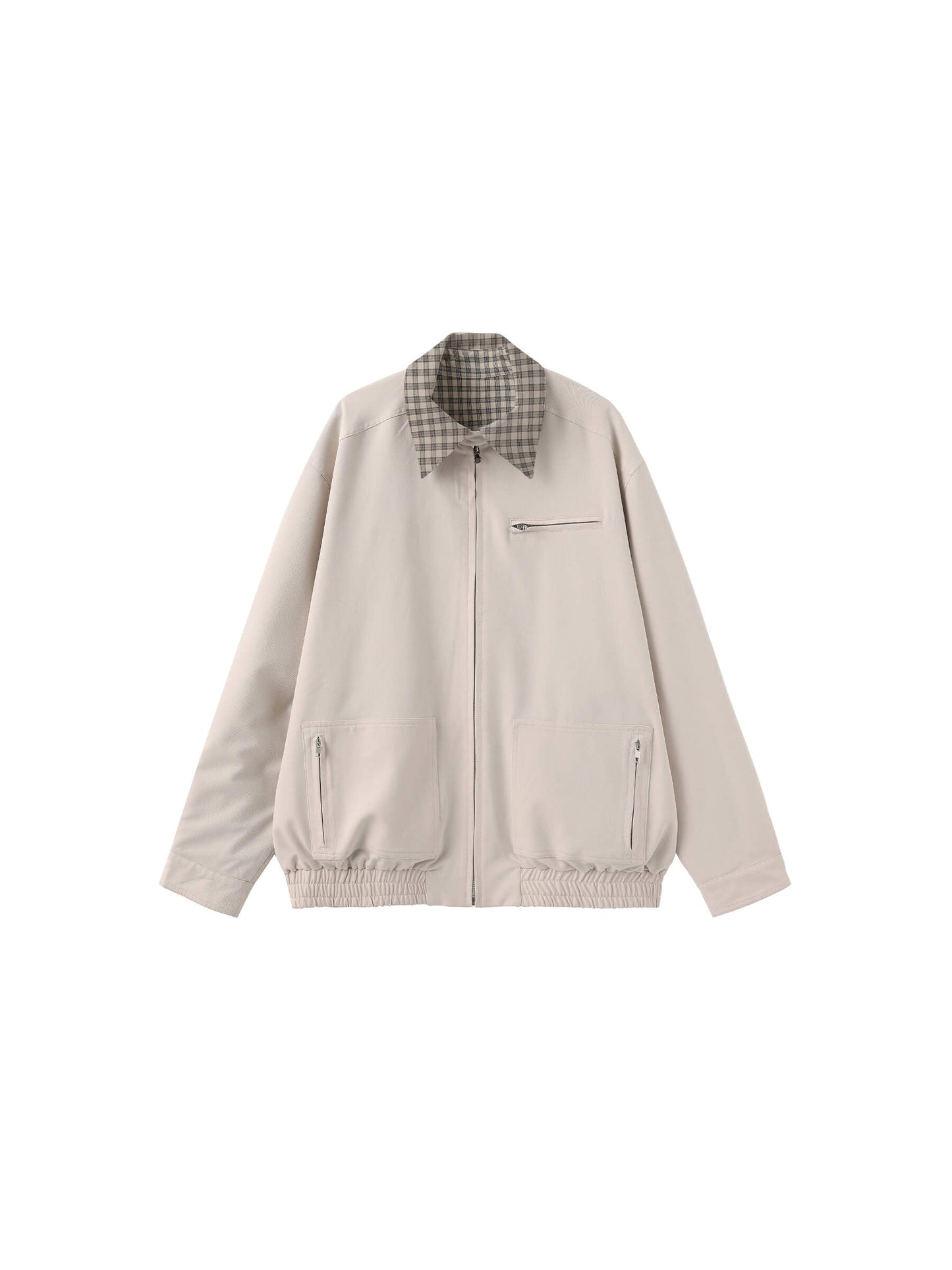 Reversible Jacket with Color-Block Collar