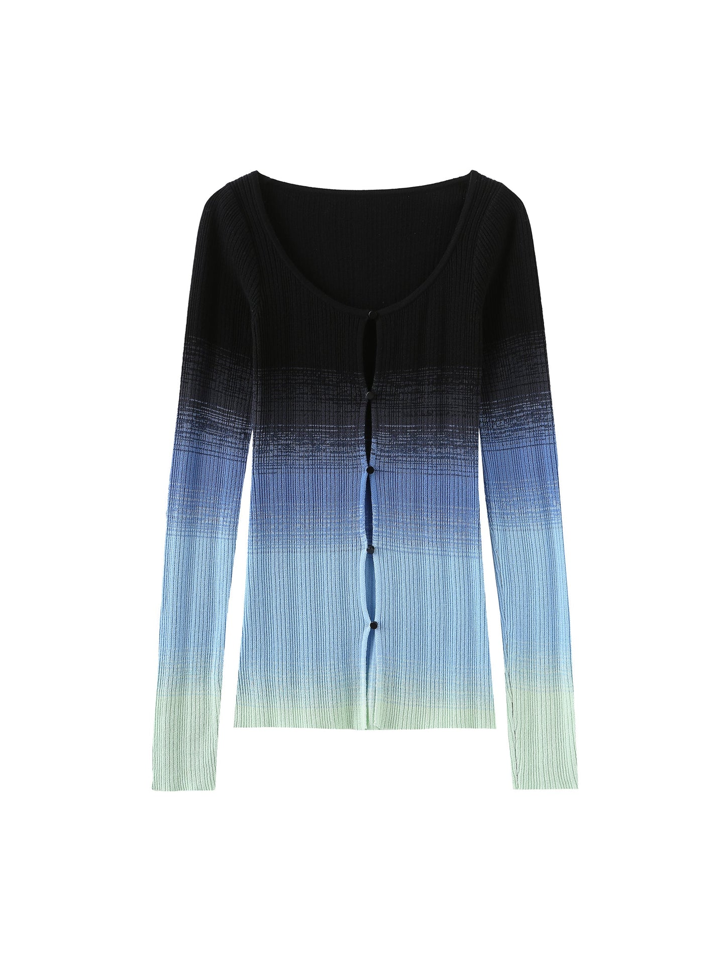 Gradient Coloured Thin Cardigan