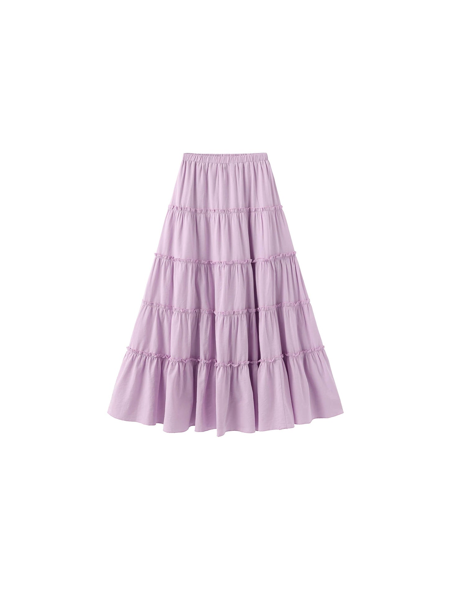 High-Waisted A-Line Maxi Flowy Skirt