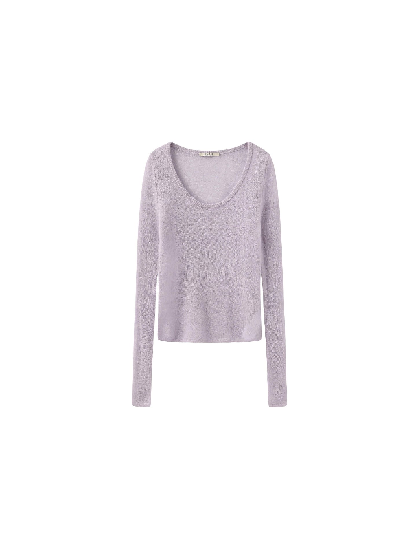 Crew Neck Slim-Fit Knitted Top