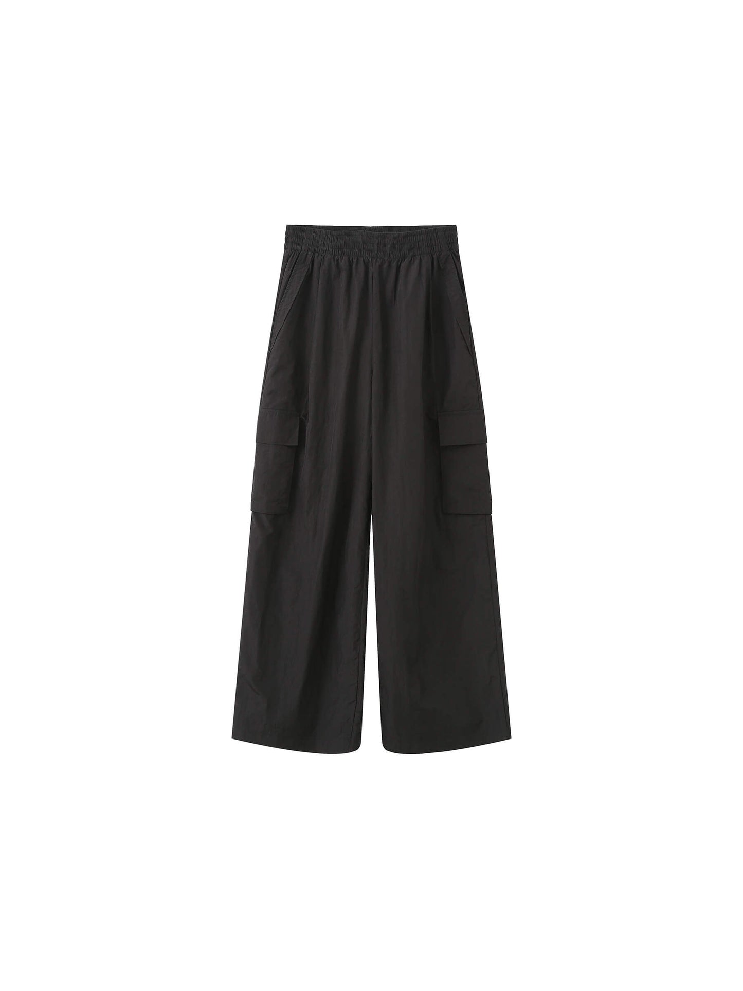 Elasticated Wide Leg Cargo Trousers