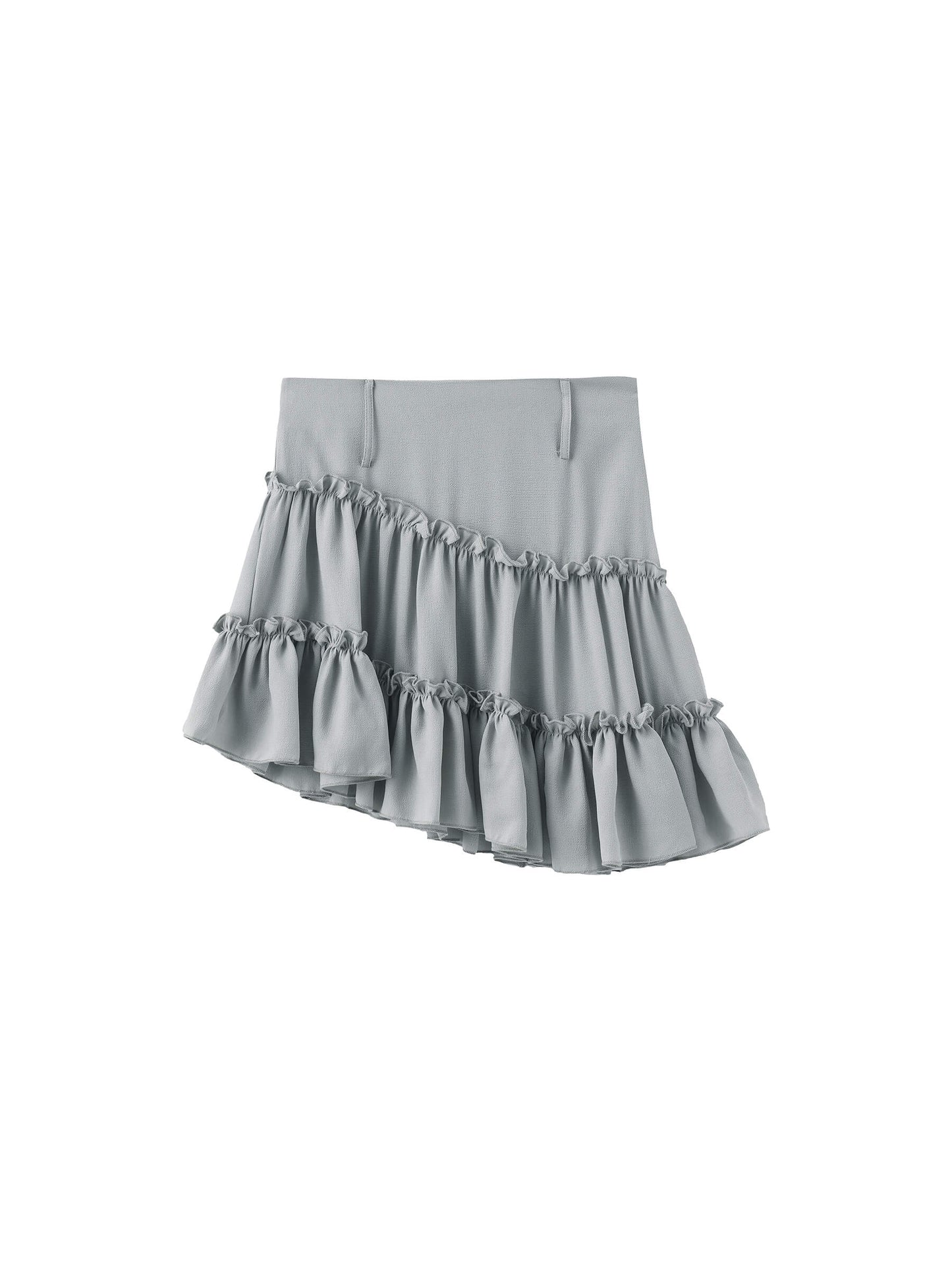 Asymmetrical Ruffled Mini Skirt