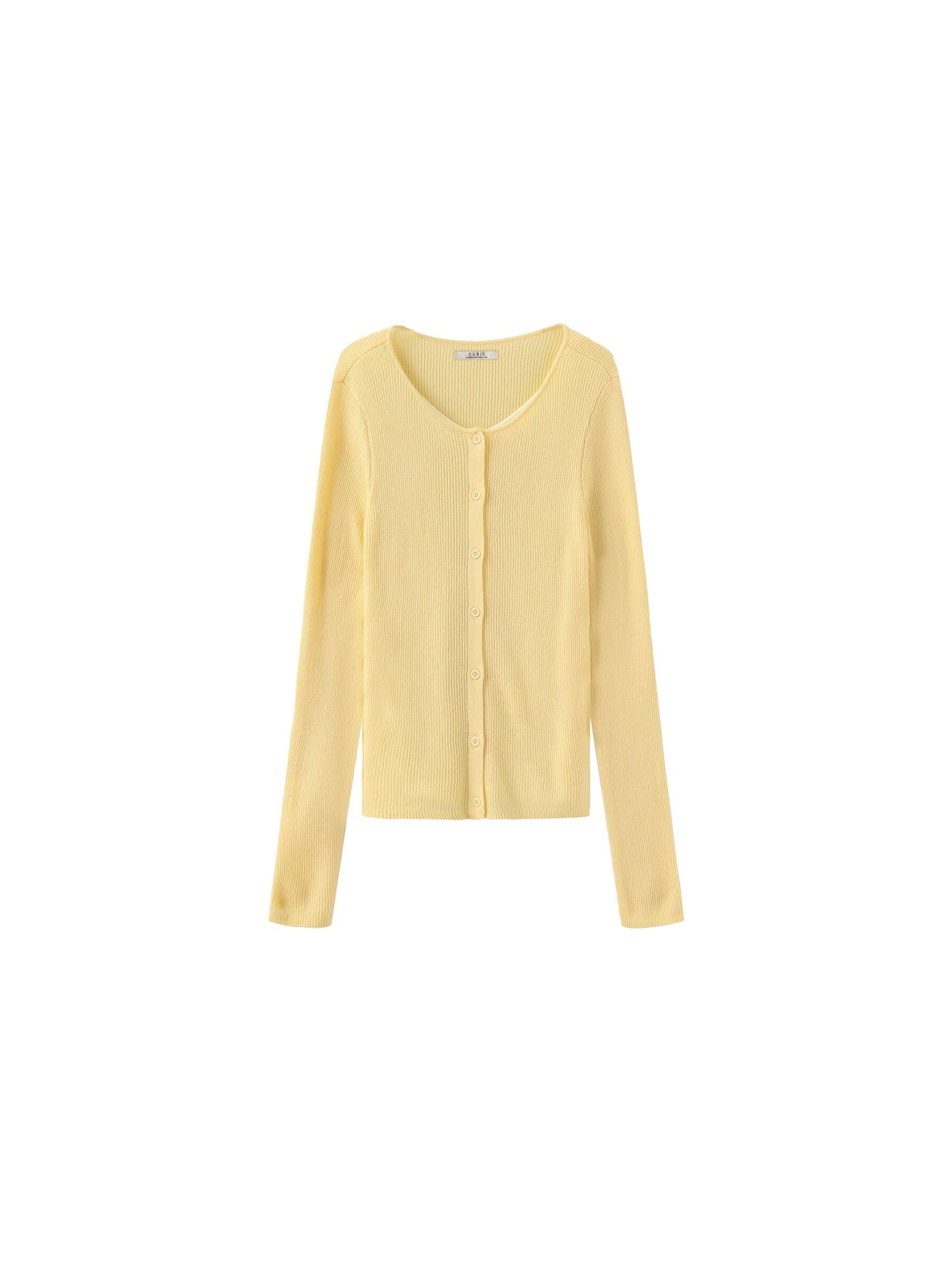 Slim-Fit Long Sleeve Layered Knit Cardigan