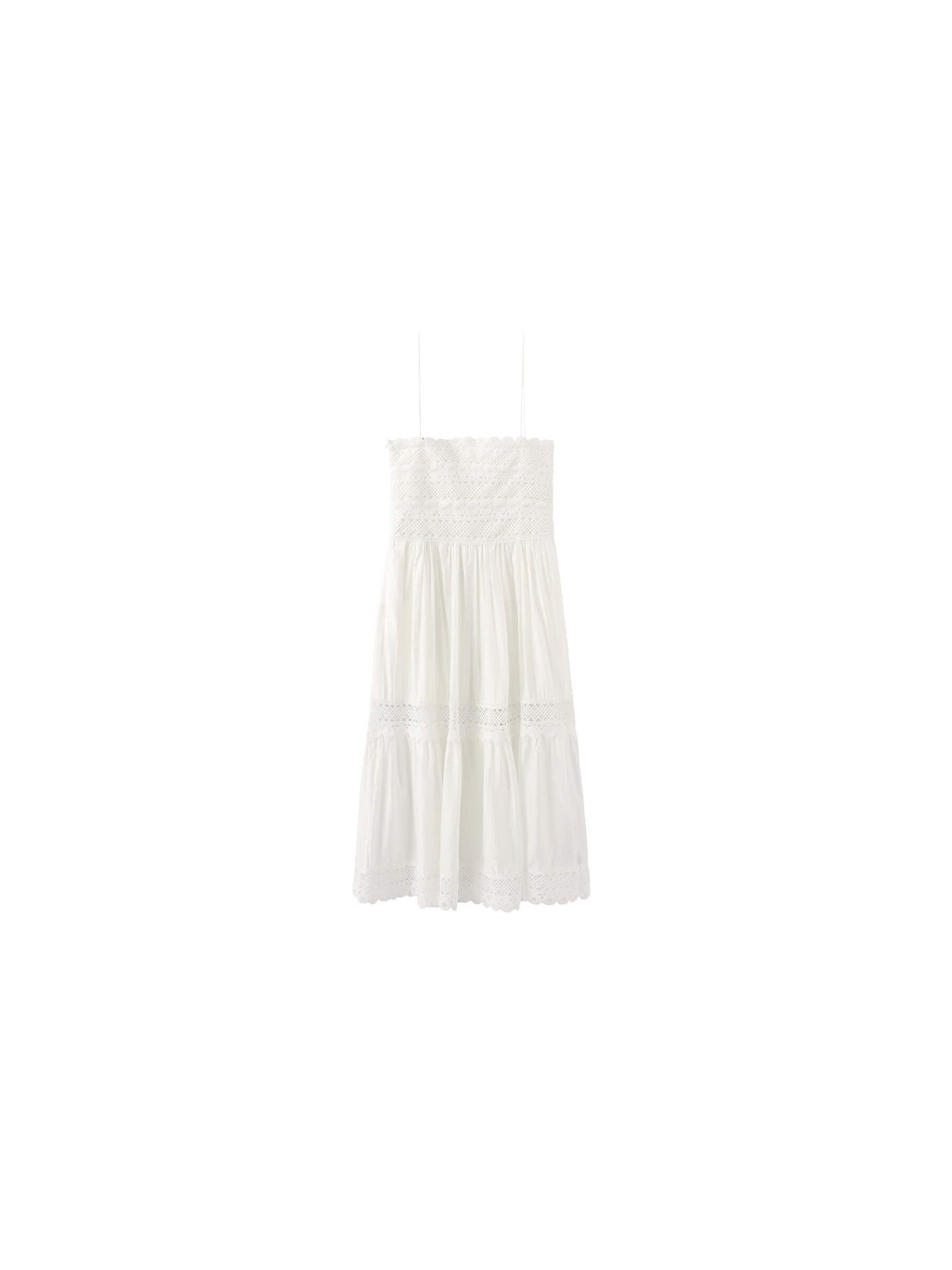 Crochet Lace Panelled Maxi Cami Dress