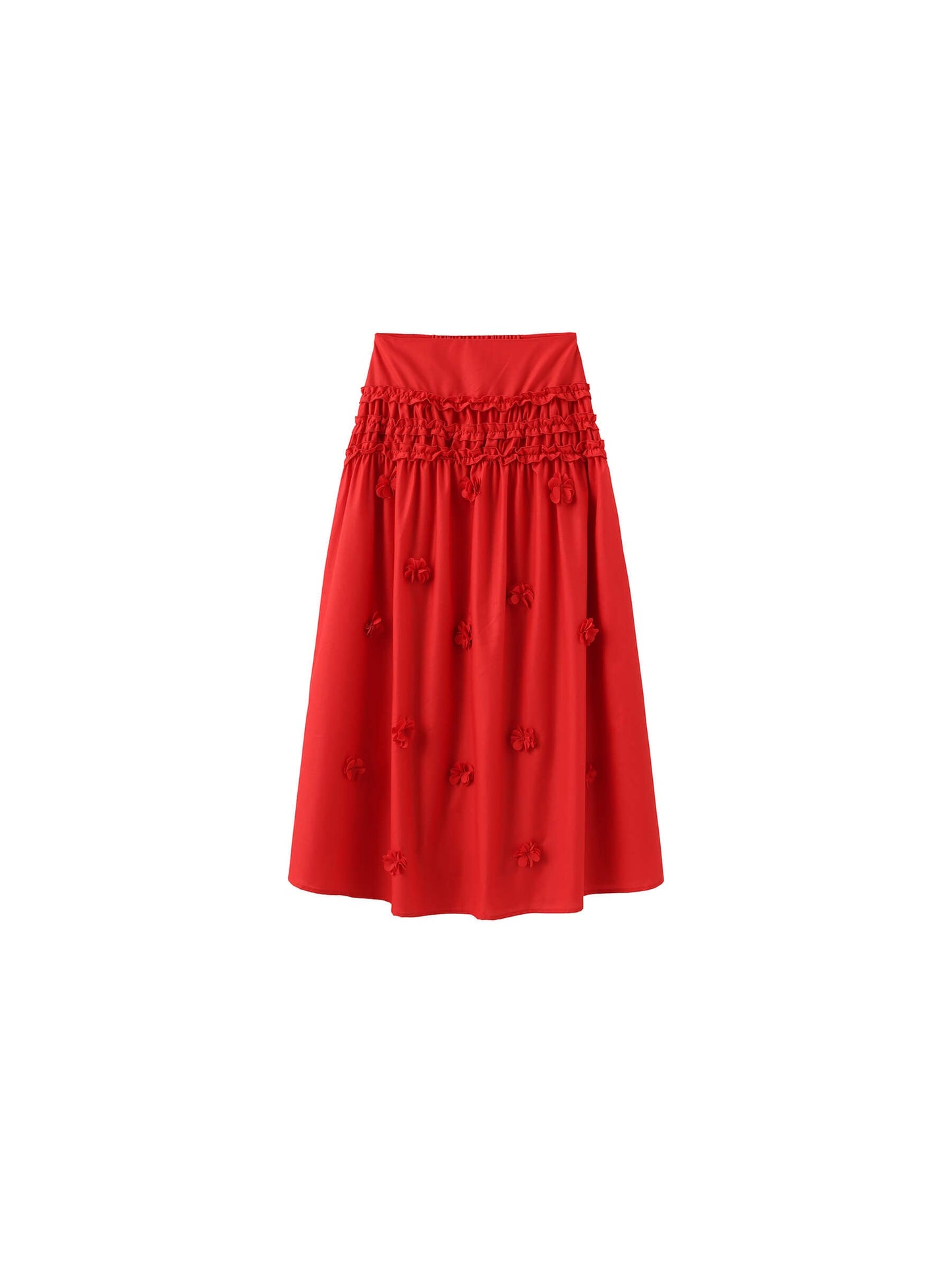 3D Floral Maxi Skirt