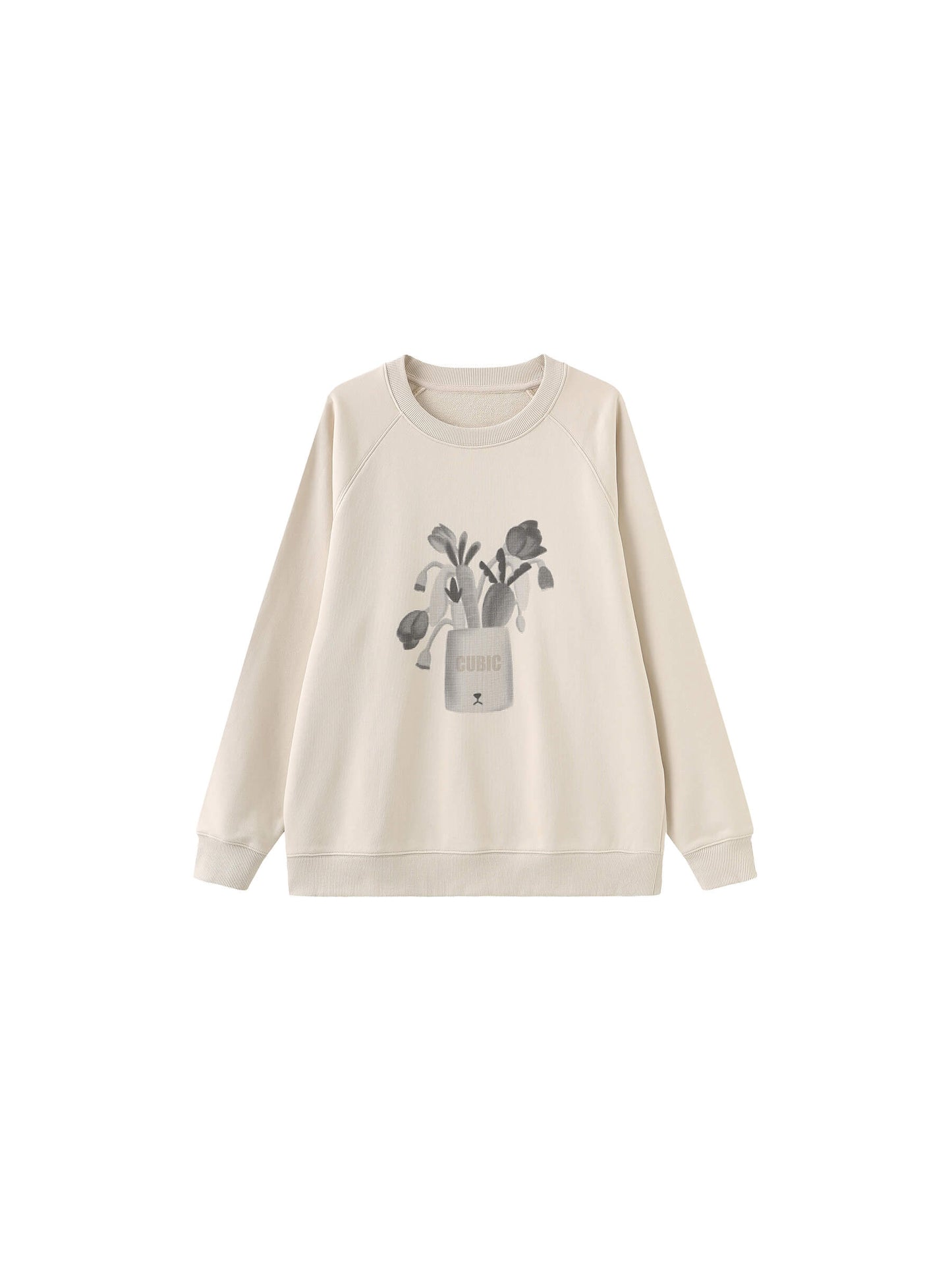 Round Neck Printed Sweatshirt