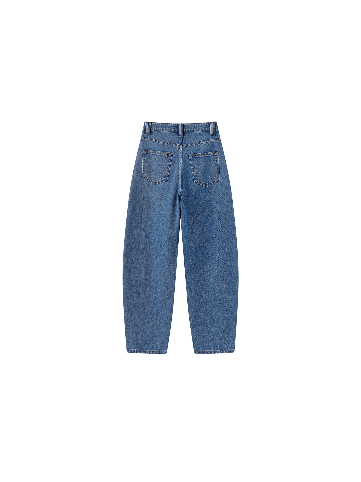 Panelled Loose-Fit Wide-Leg Tapered Jeans