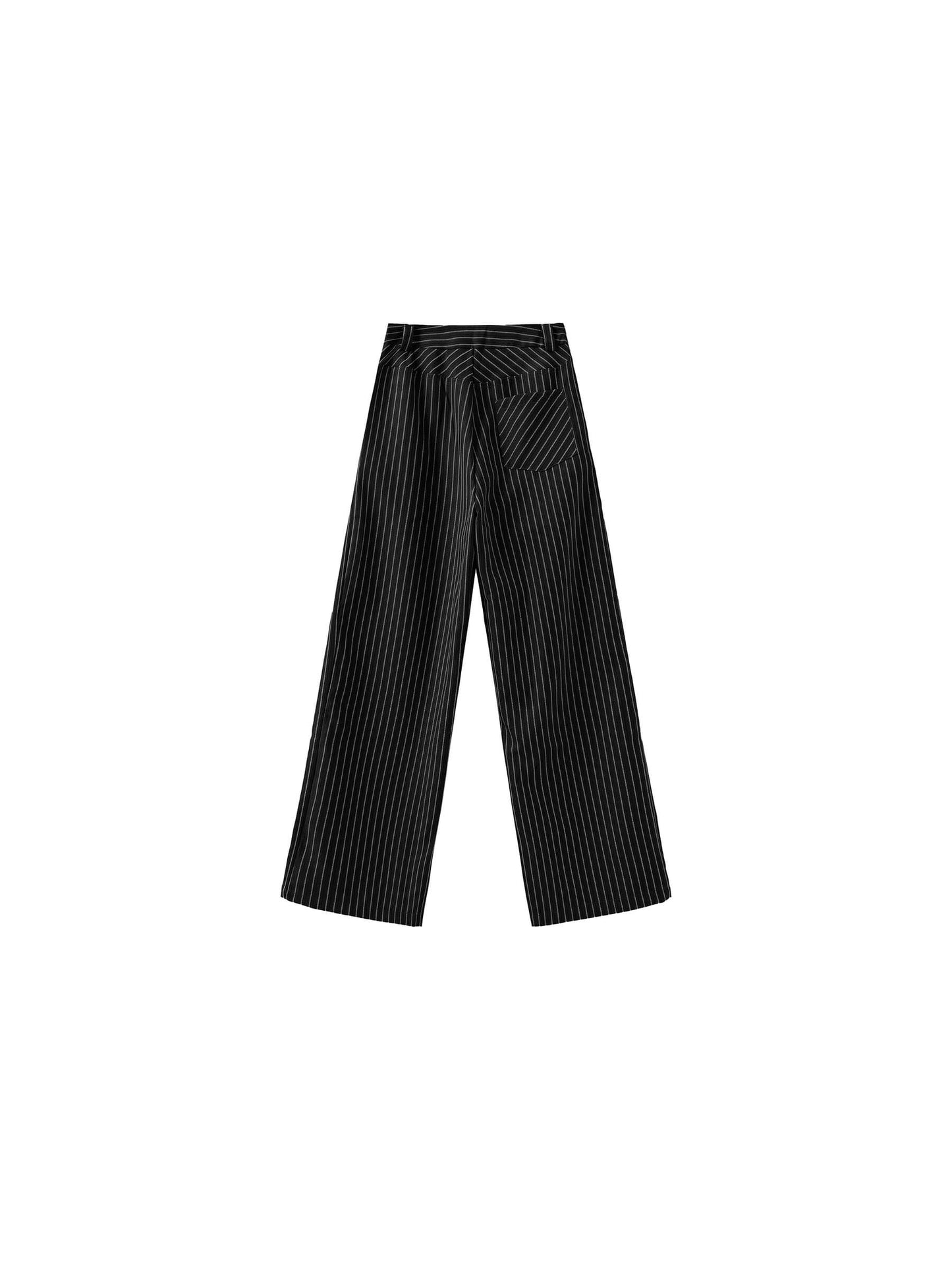 Retro Striped Straight Trousers
