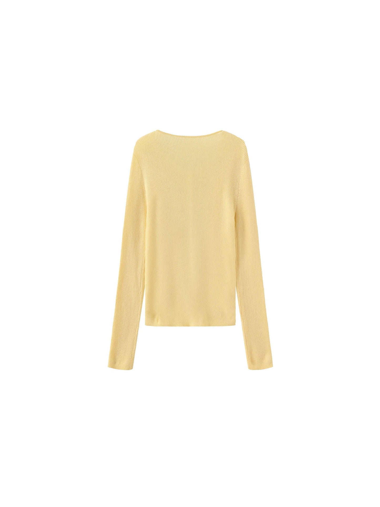 Slim-Fit Long Sleeve Layered Knit Cardigan