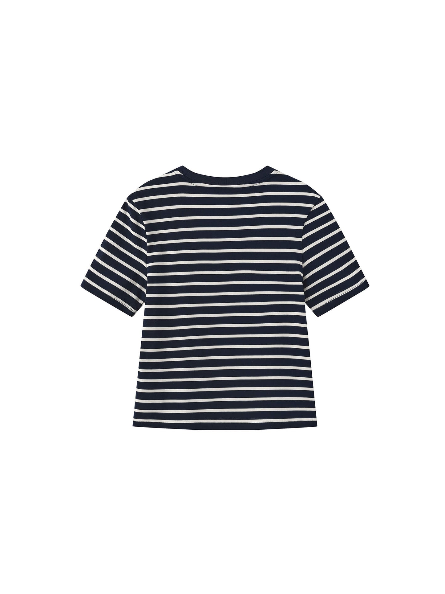 C by CUBIC Striped Basic Cotton T-Shirt