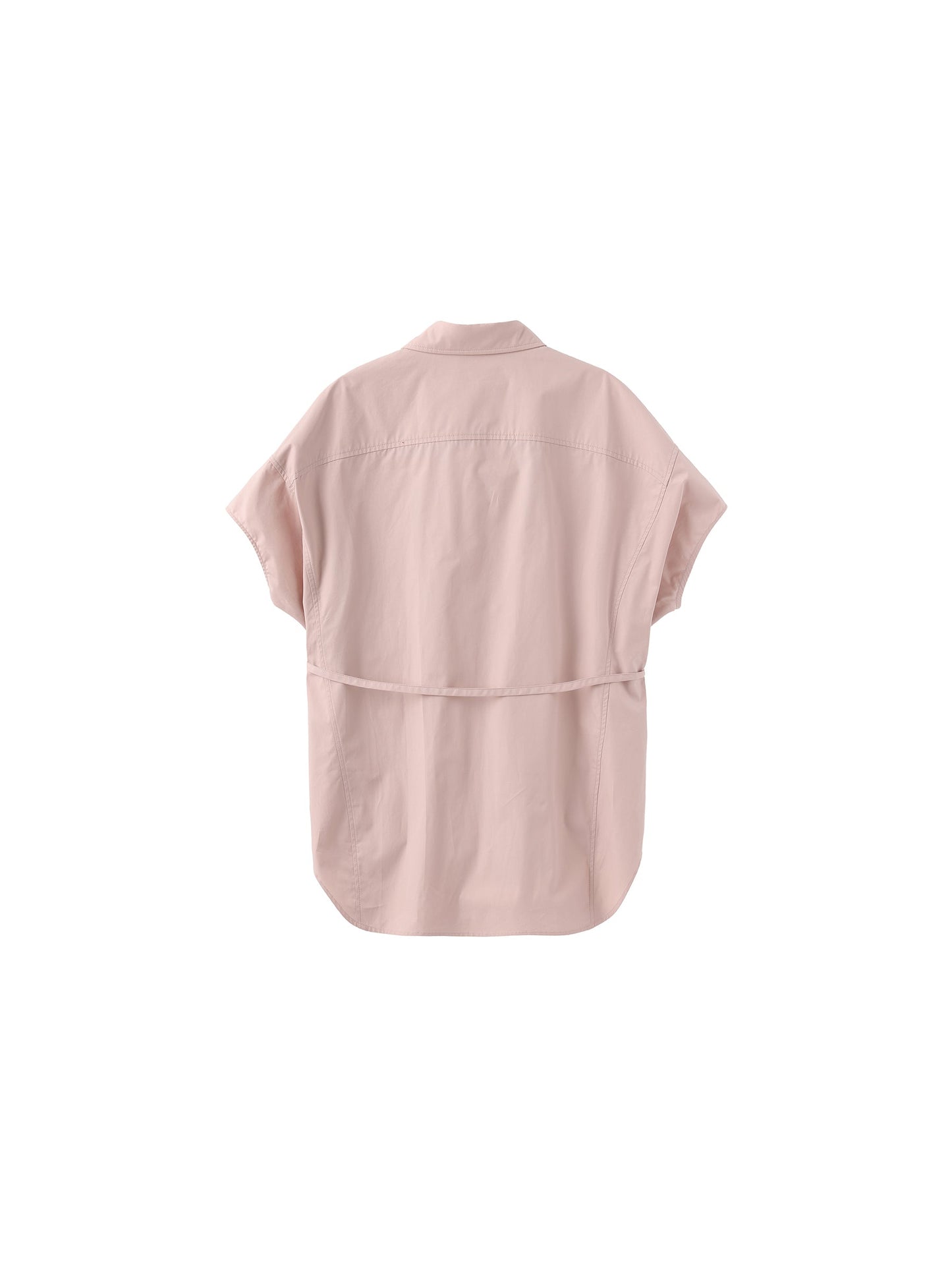 Beaded Placket Utility Short-Sleeve Shirt
