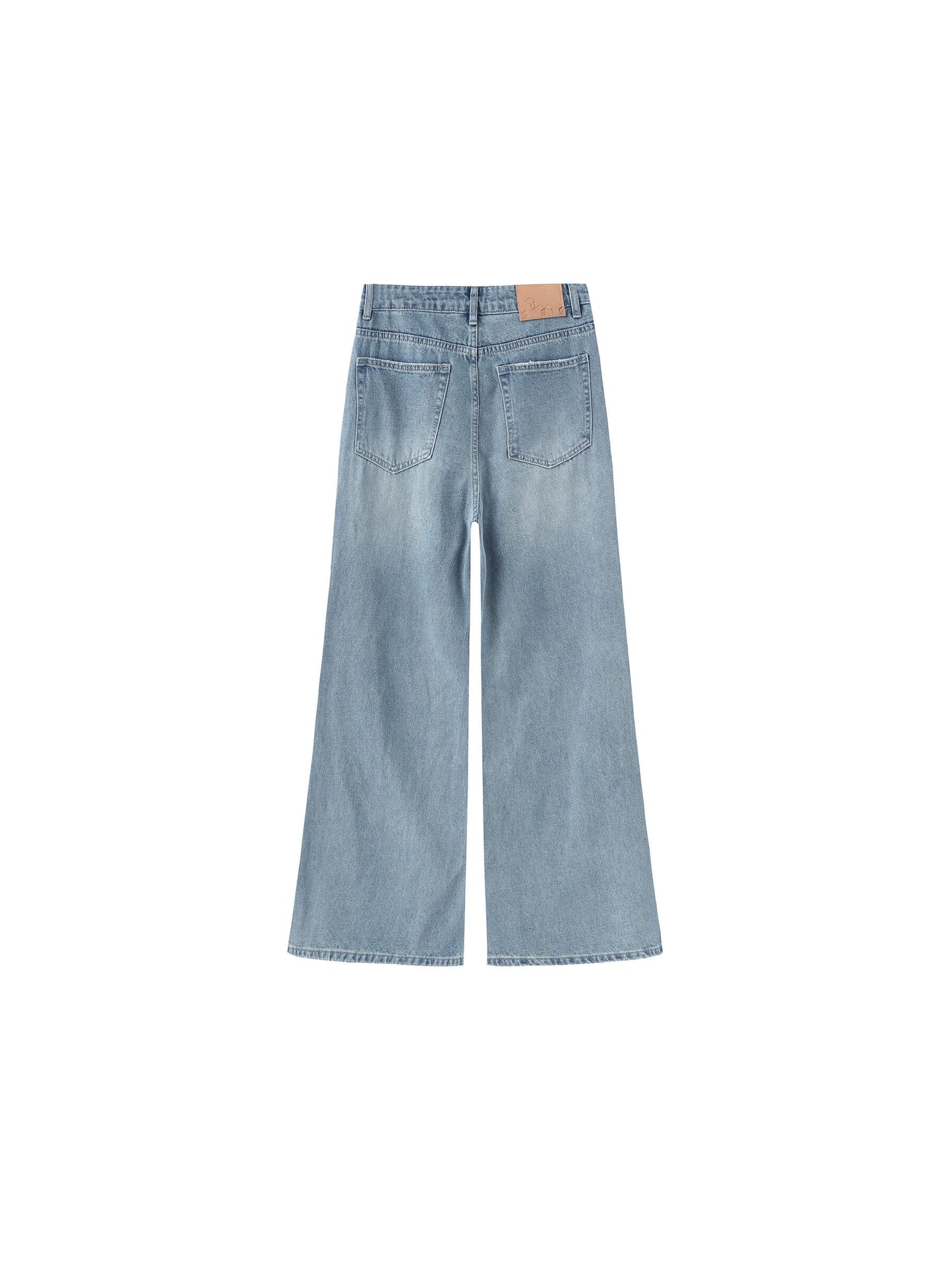 Wide Leg Curved Panel Jeans