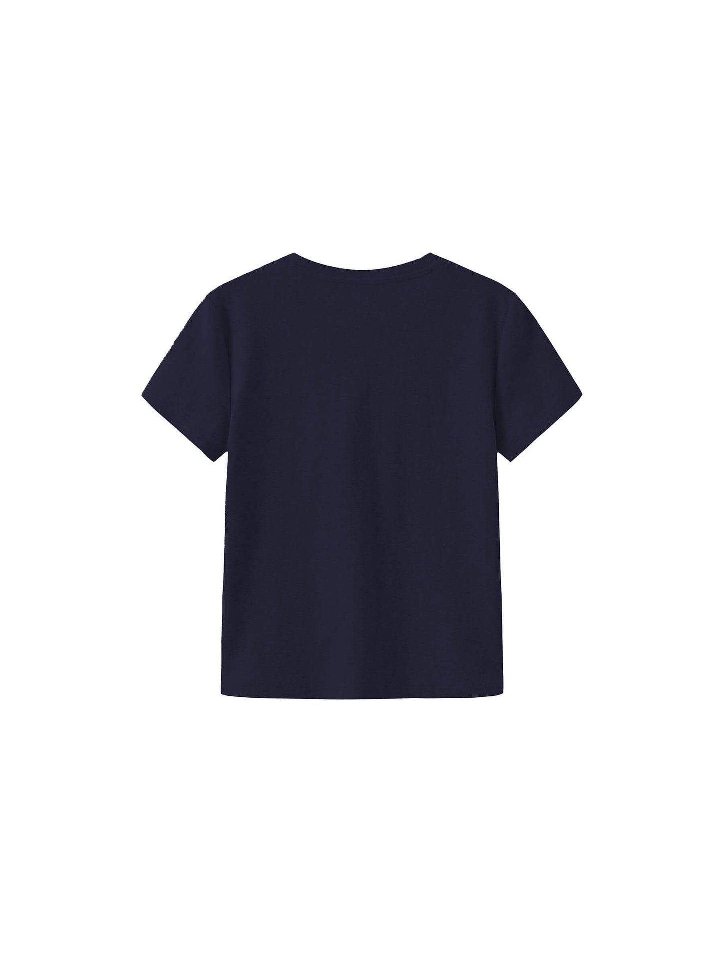 Cropped Letter Embroidered T-shirt