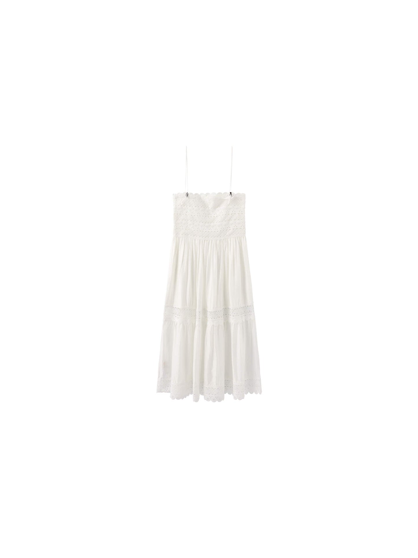 Crochet Lace Panelled Maxi Cami Dress