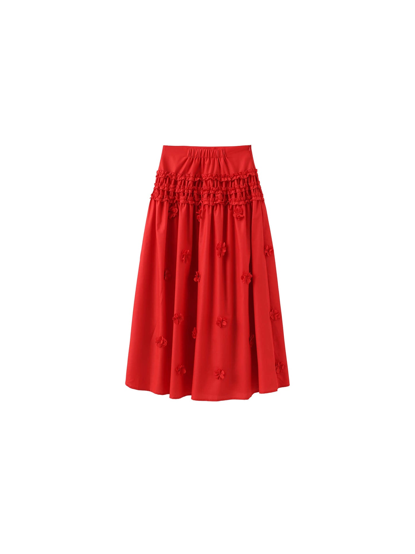 3D Floral Maxi Skirt