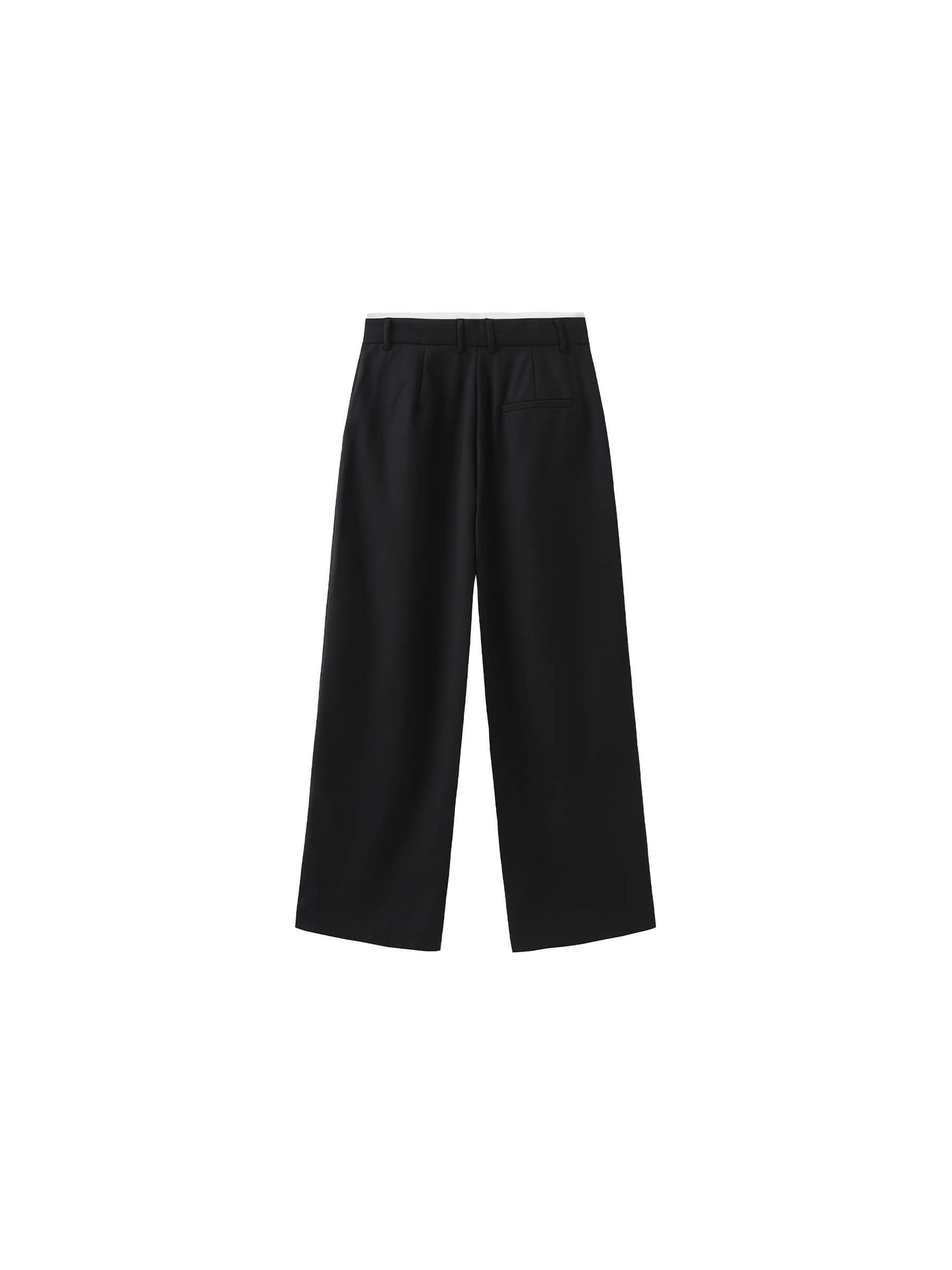 Slim Wide Leg Straight Casual Trousers
