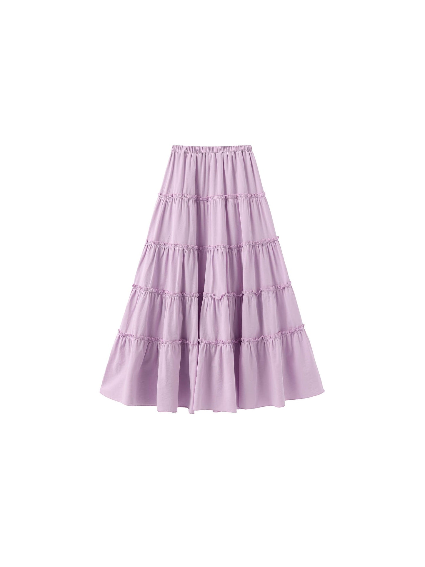 High-Waisted A-Line Maxi Flowy Skirt
