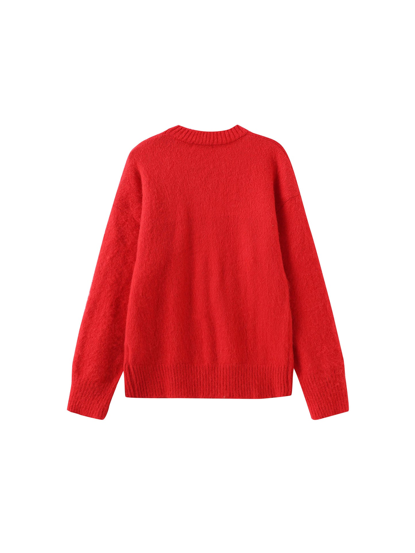Loose Fit Color Block Jacquard Sweater