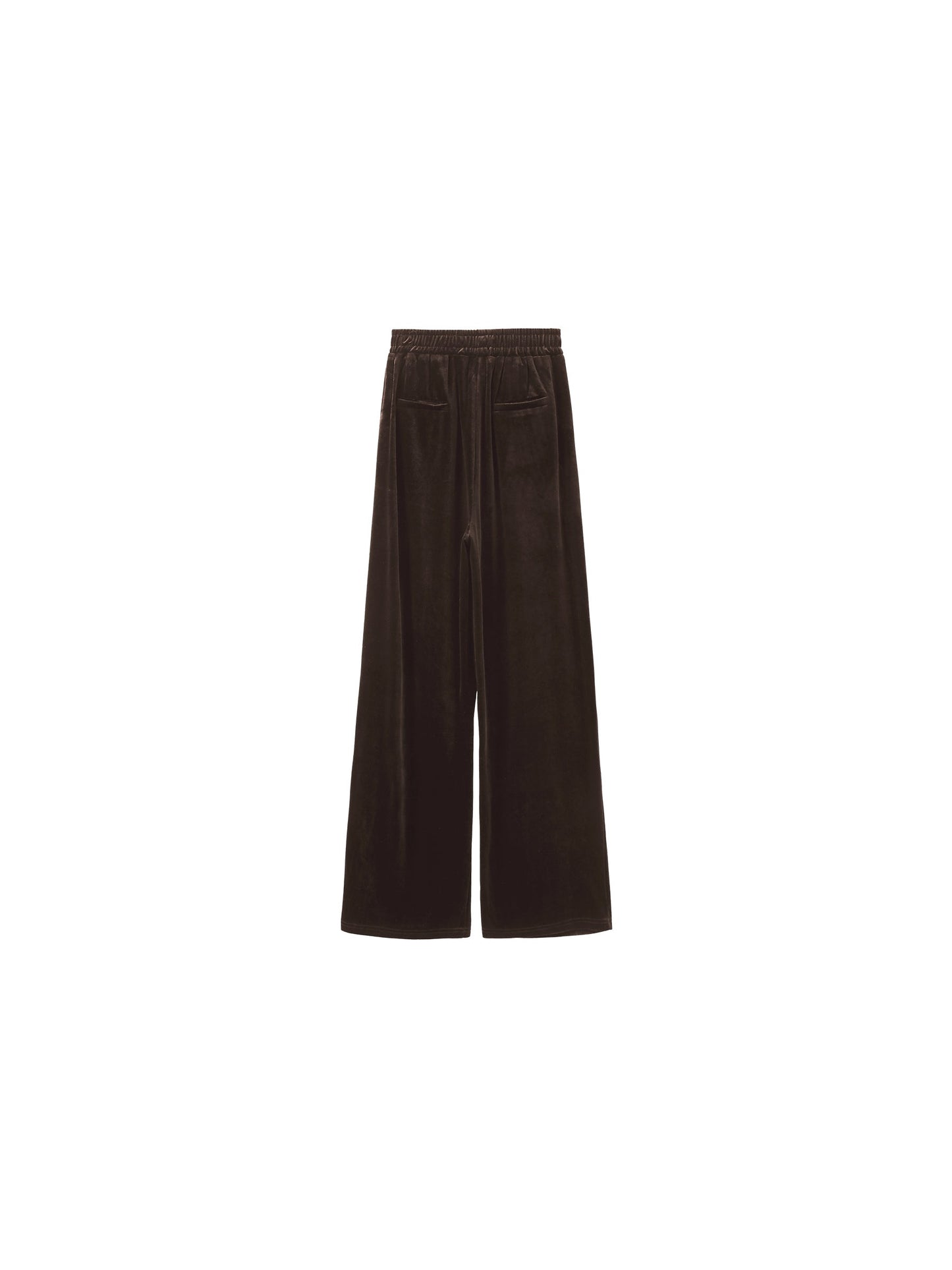 High Waisted Wide Leg Velvet Trousers