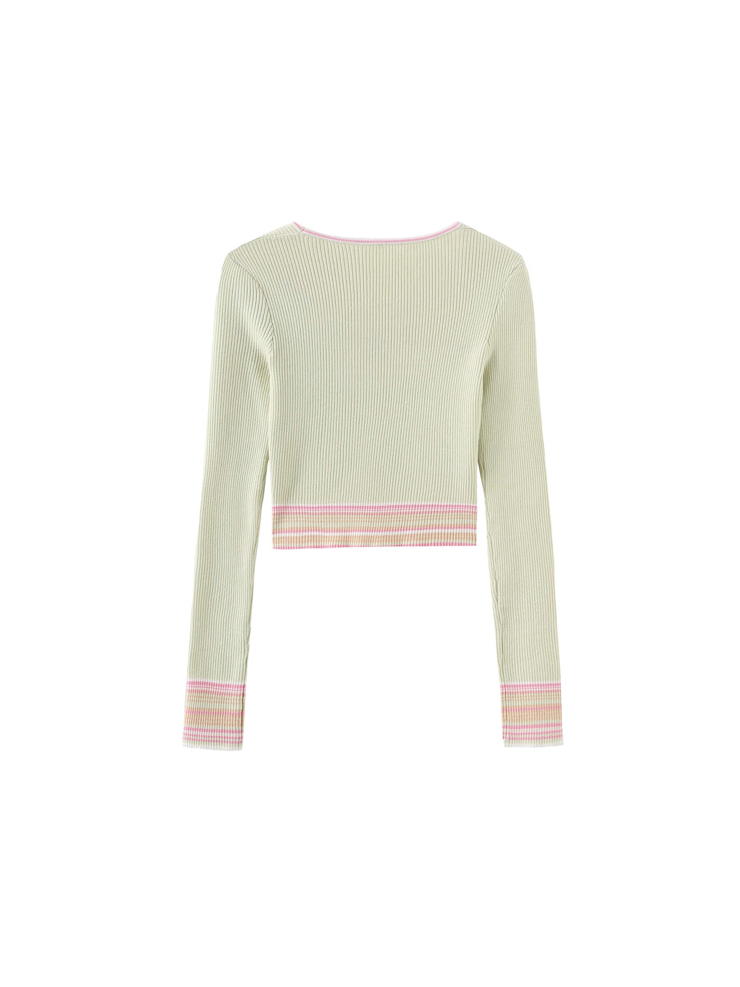 Boat Neck Long Sleeve Knit Top