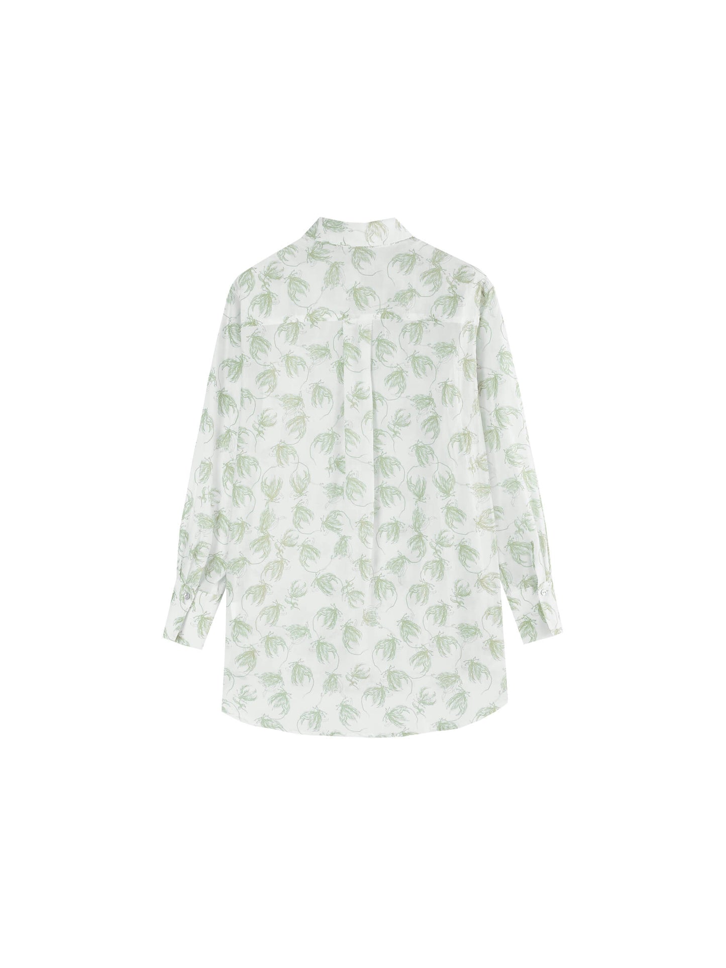 Loose Printed Sheer Shirt