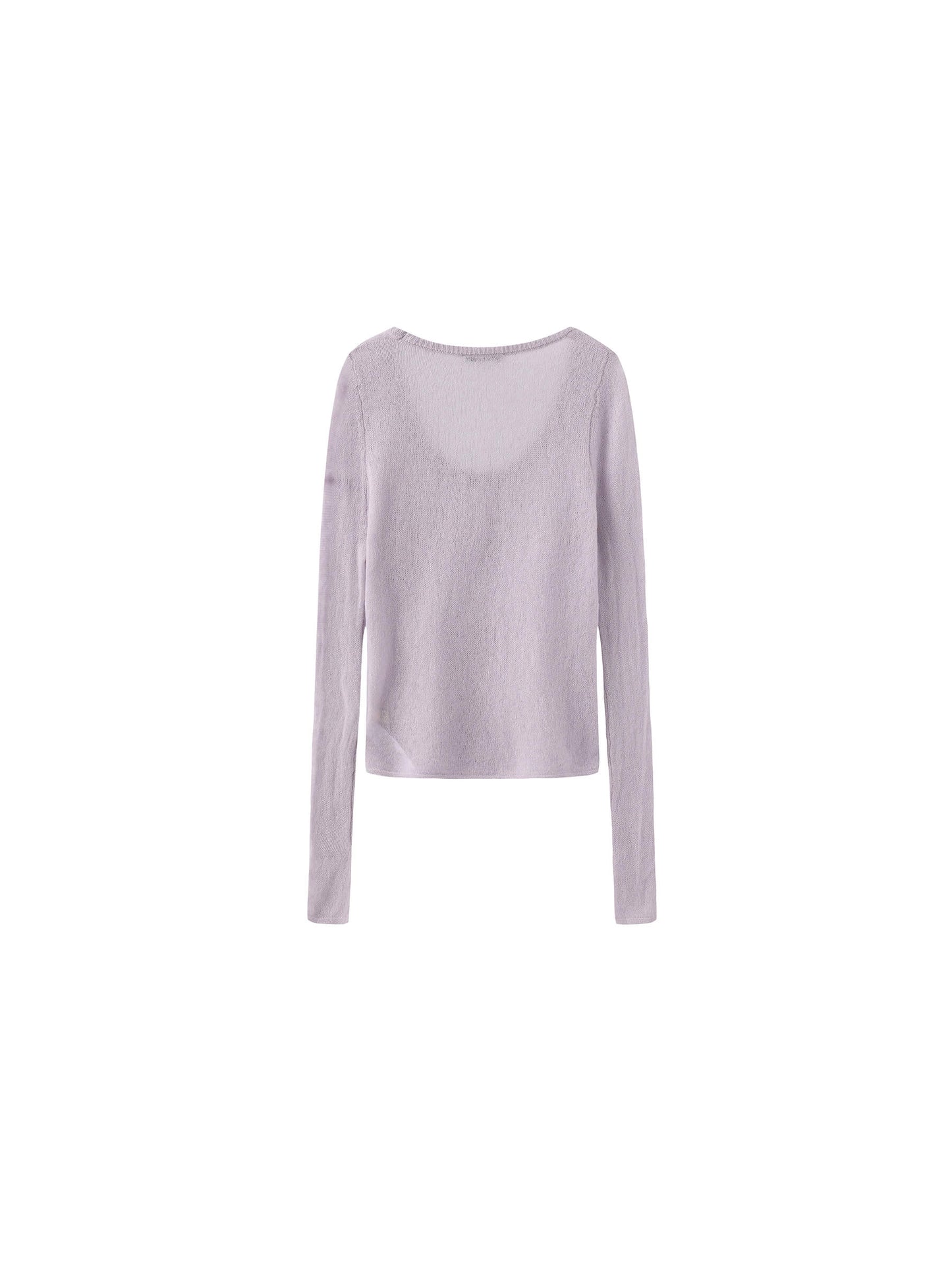 Crew Neck Slim-Fit Knitted Top