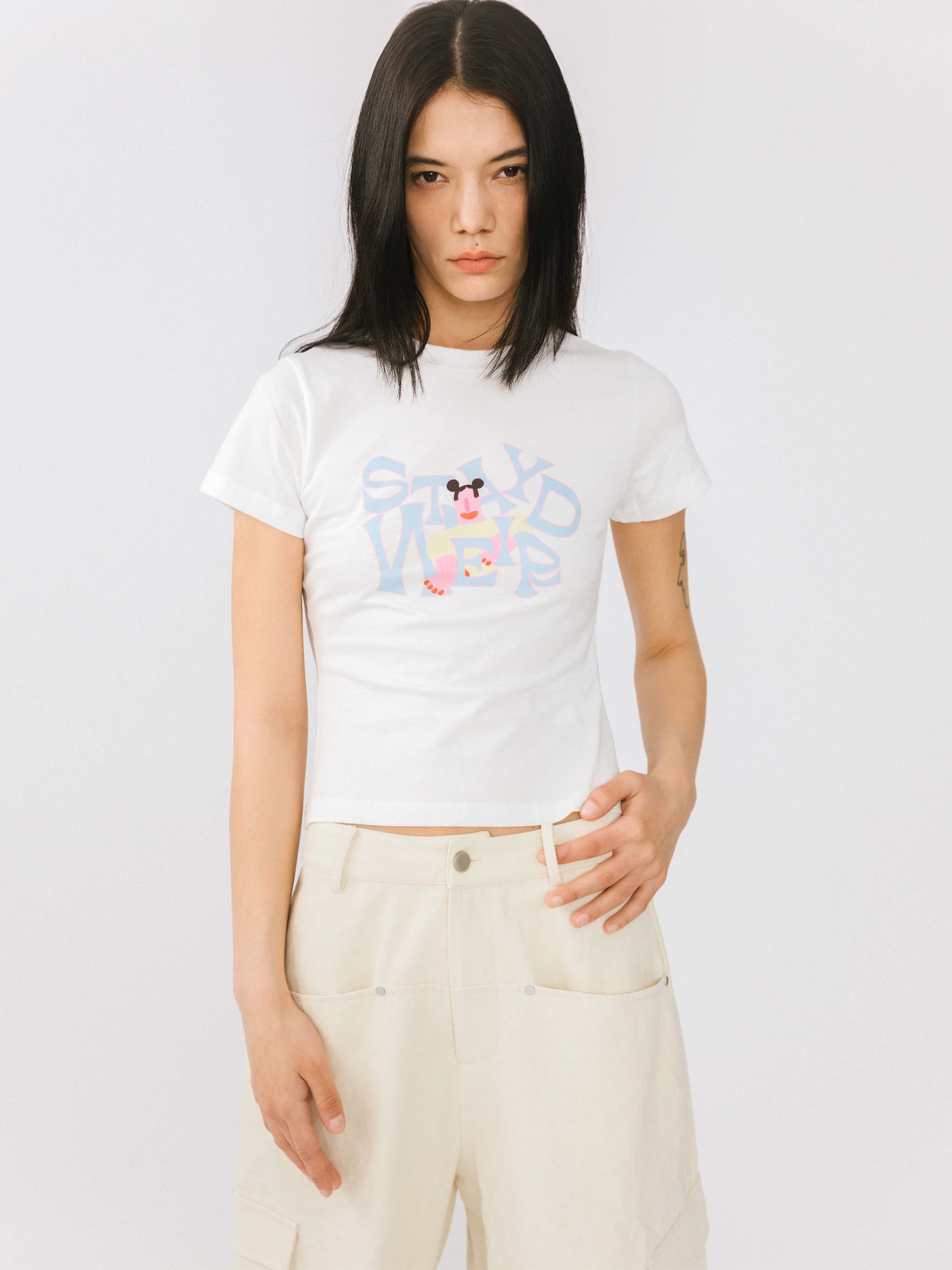 "Stay Weird" Printed T-Shirt