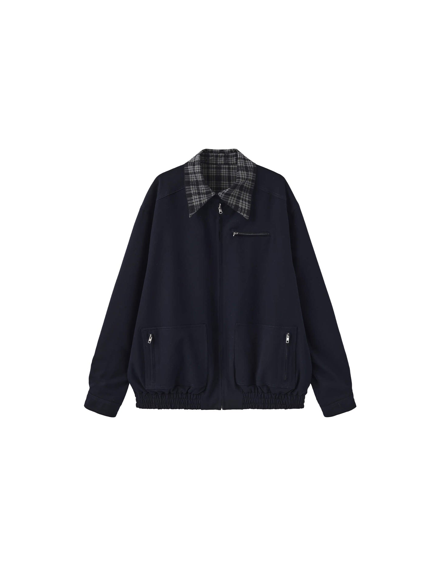 Reversible Jacket with Color-Block Collar