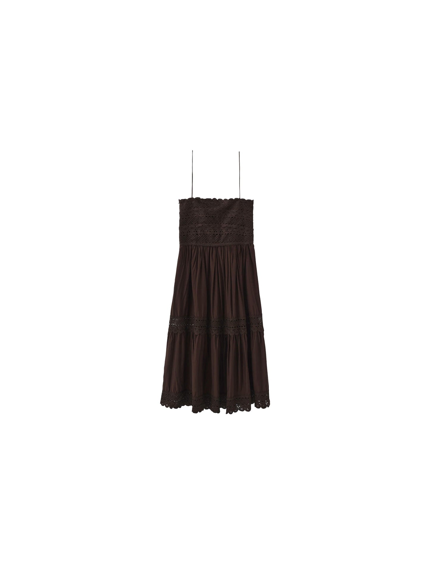 Crochet Lace Panelled Maxi Cami Dress