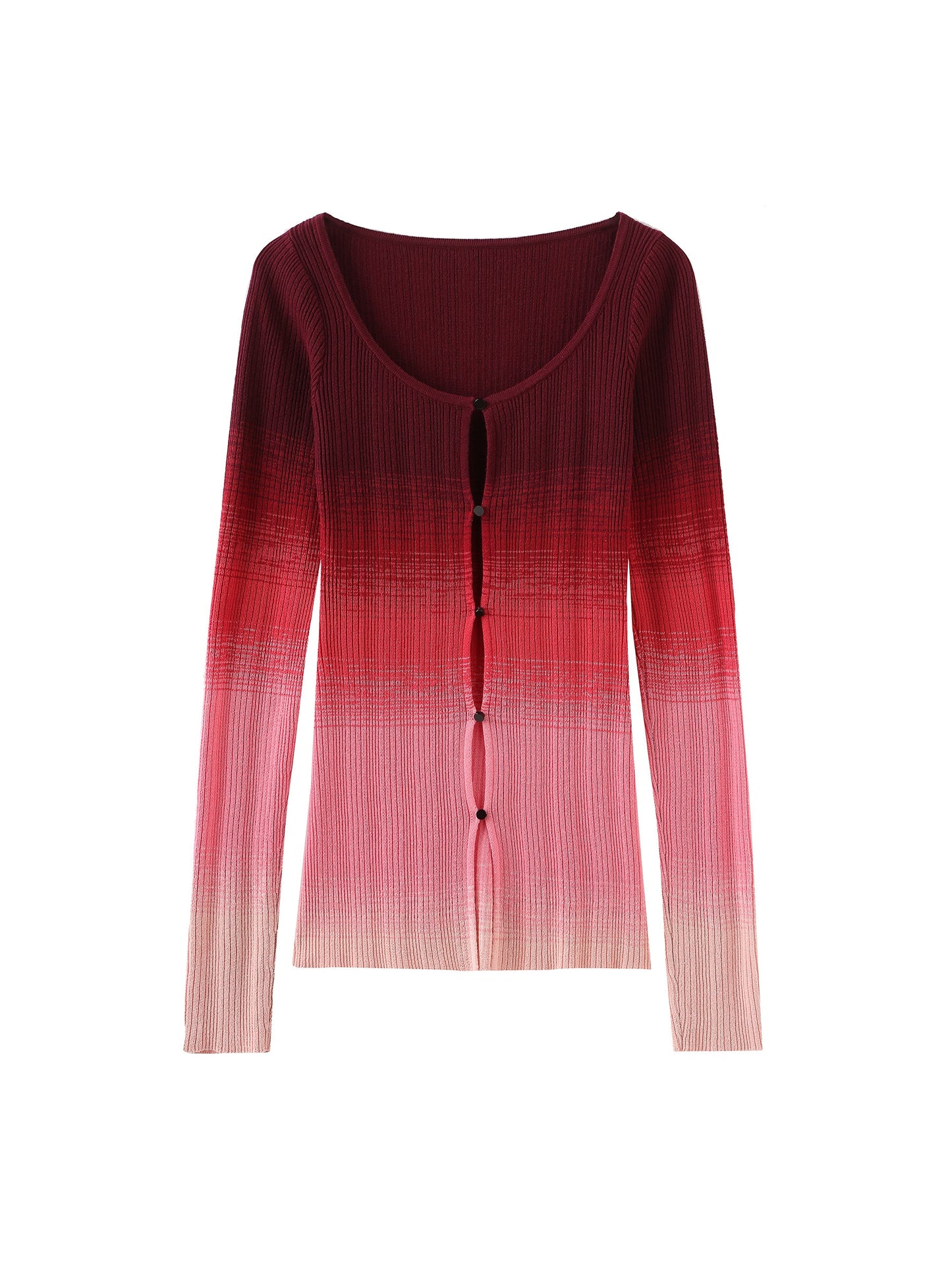 Gradient Coloured Thin Cardigan