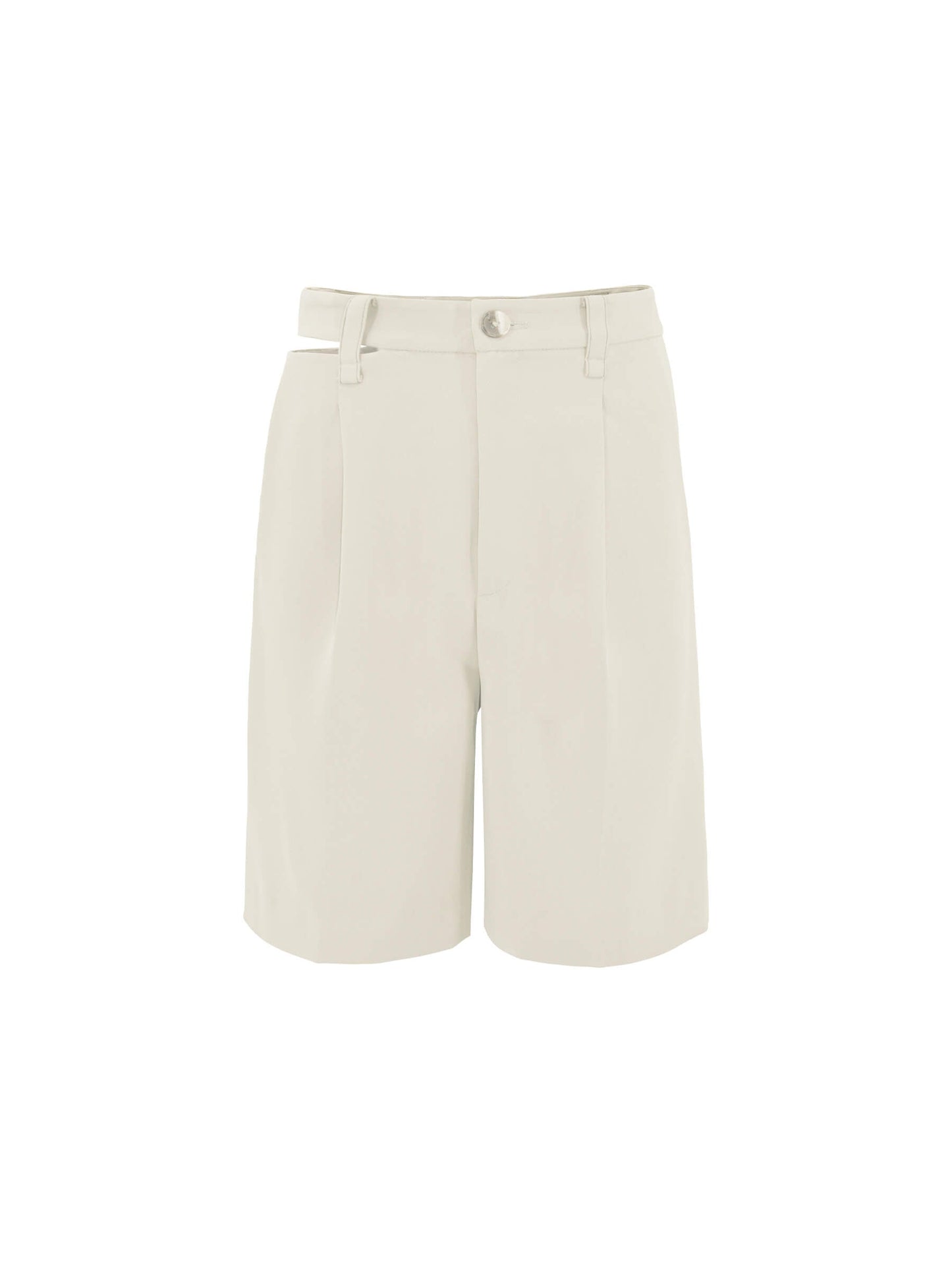 Asymmetric Cut Out Tailored Shorts