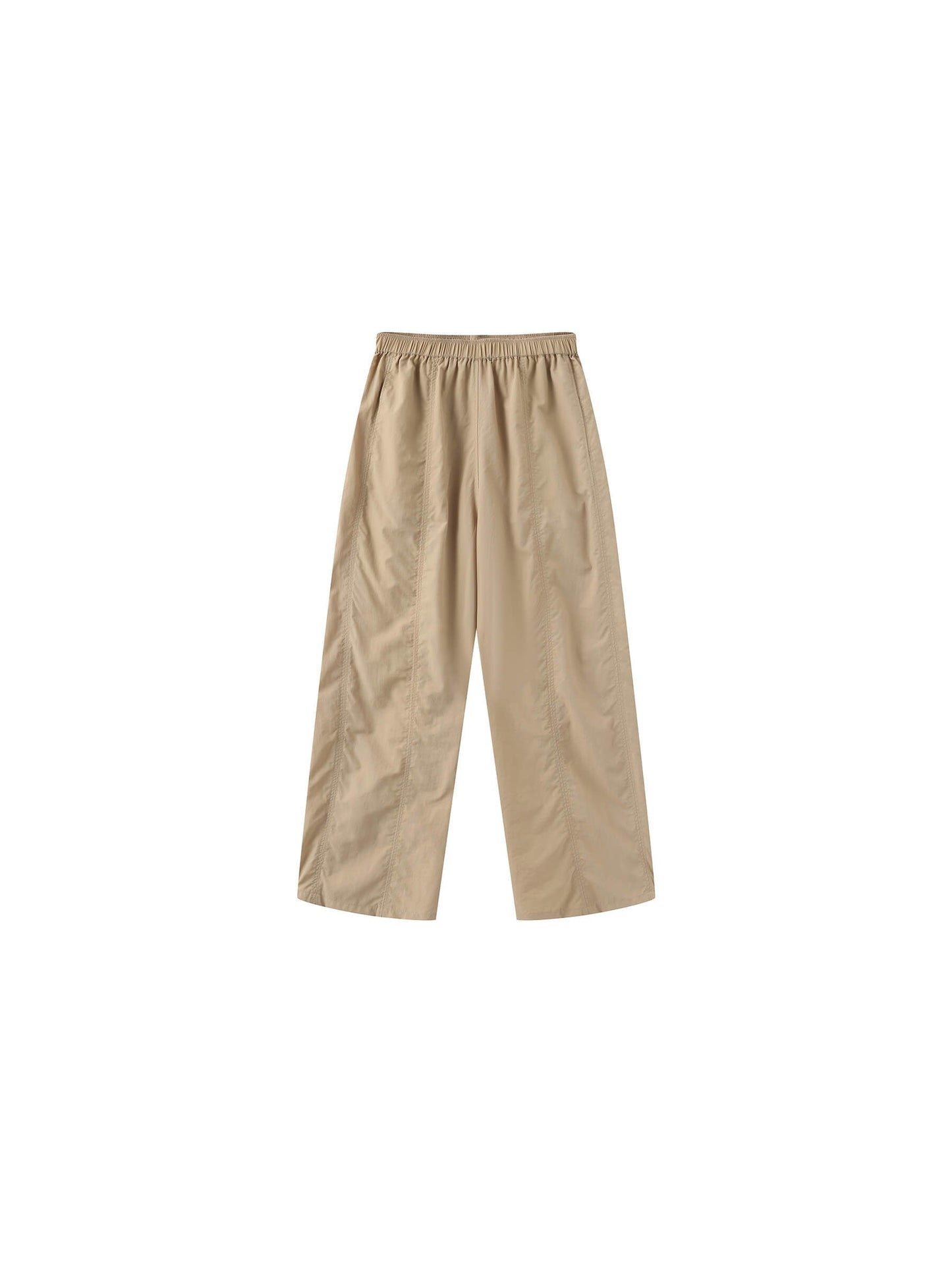 Loose-Fit Elastic Waist Tapered Trousers