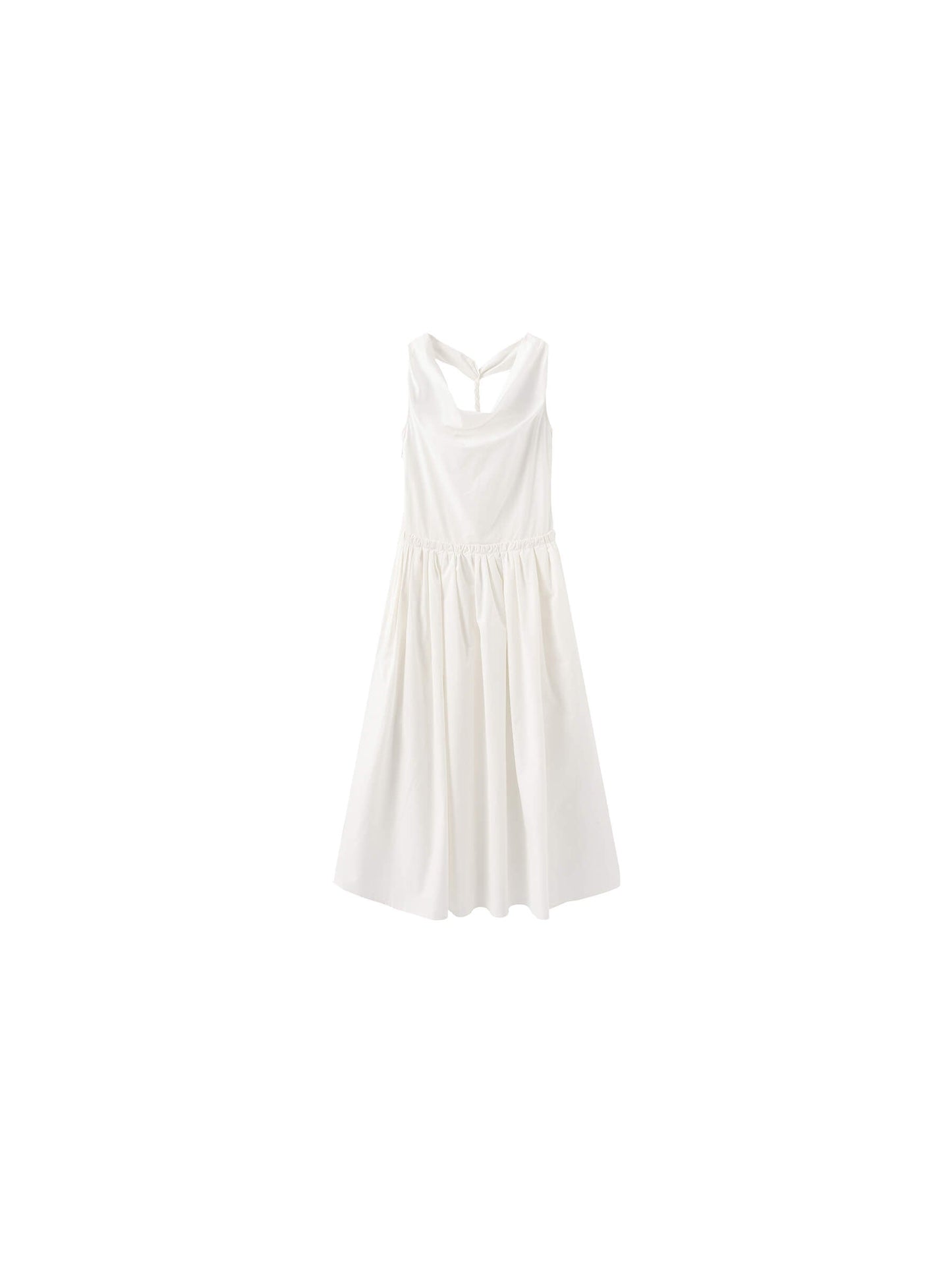 100% Cotton Halter Neck Cowl Dress
