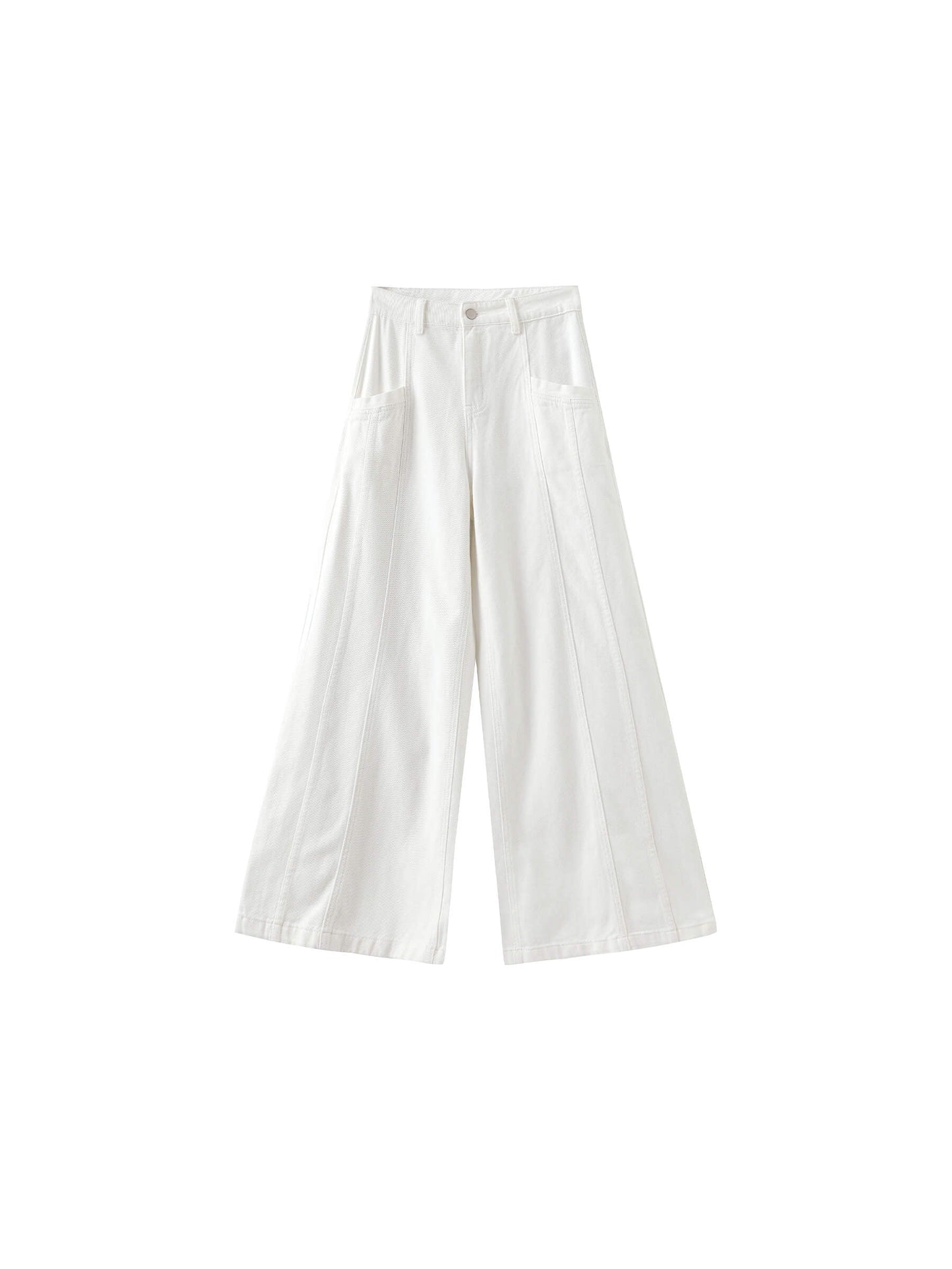 Front Stitch Wide Leg Jeans