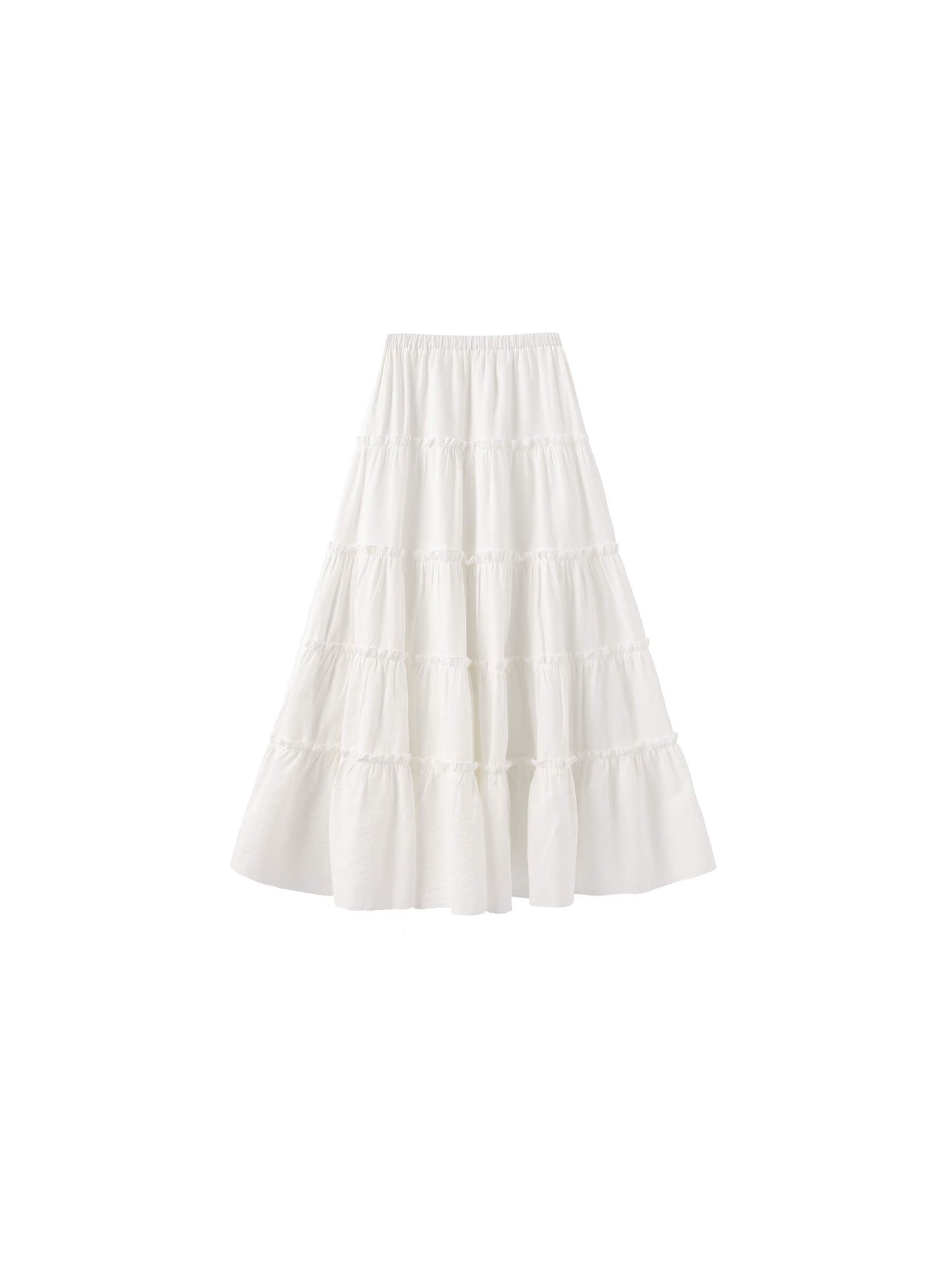 High-Waisted A-Line Maxi Flowy Skirt