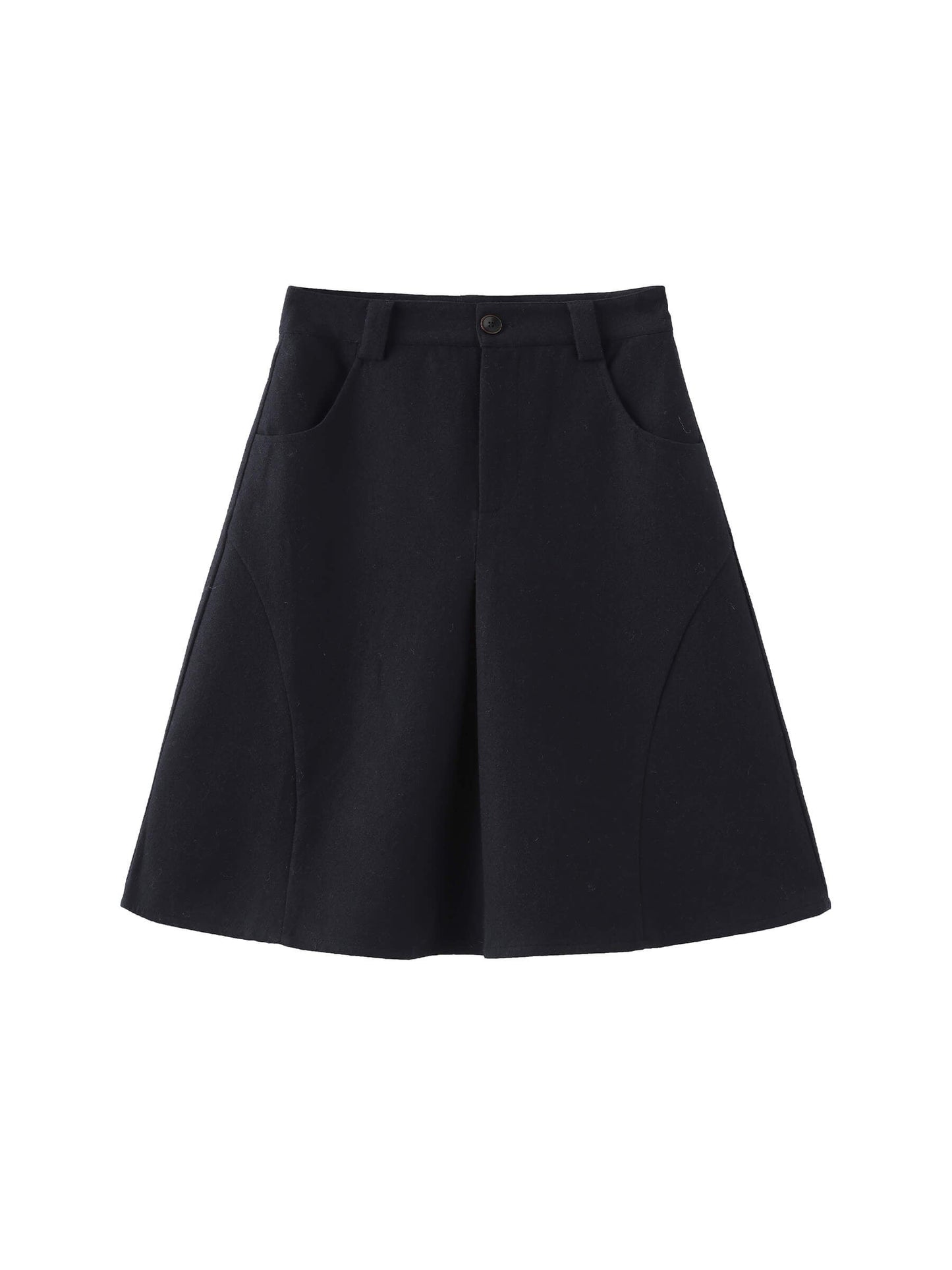 Wool Blend A-Line Skirt