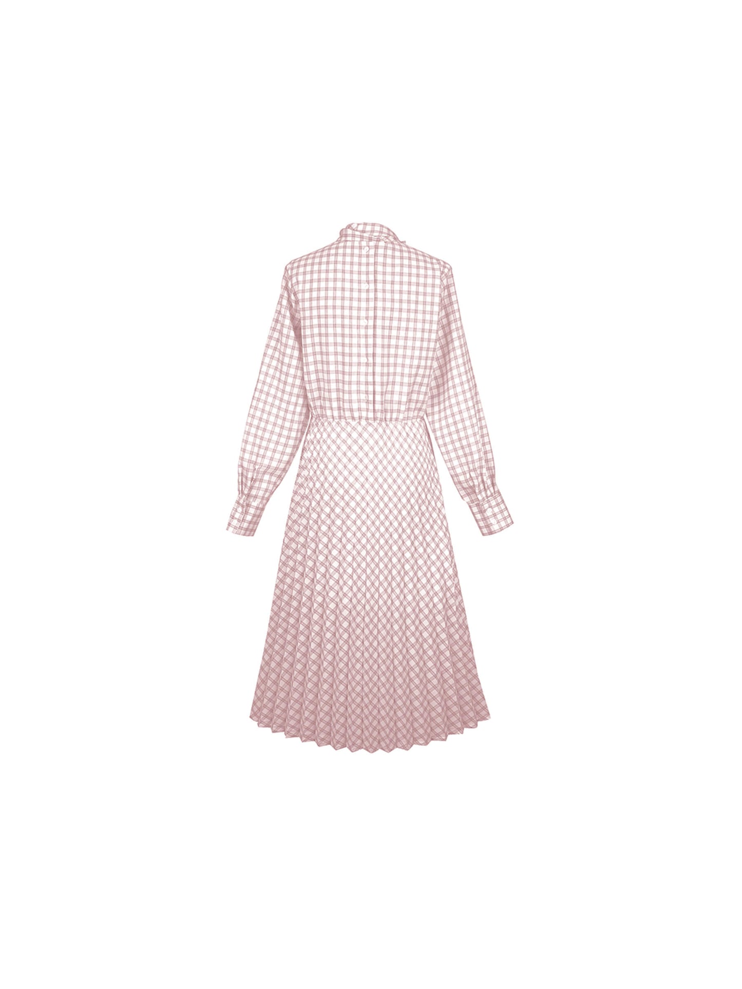 Tartan Neck Tie A-line Dress