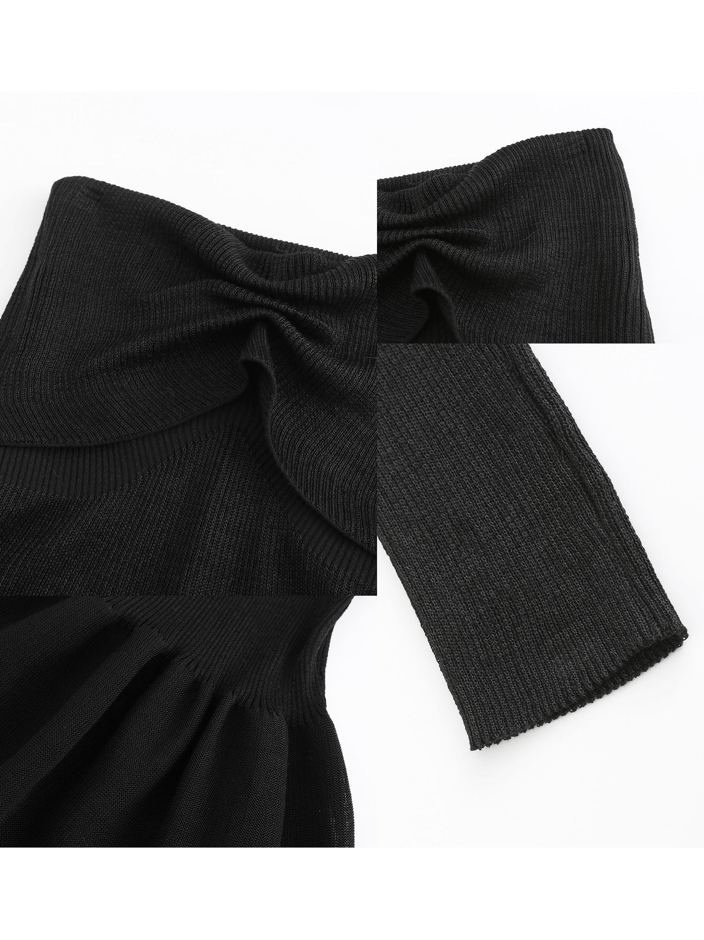 Fine Knit Strapless Top with Detached Sleeves