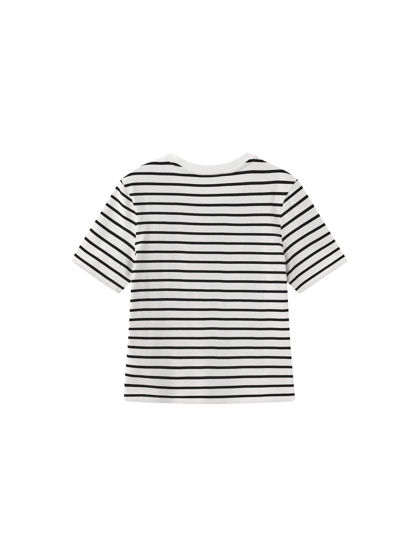 C by CUBIC Striped Basic Cotton T-Shirt