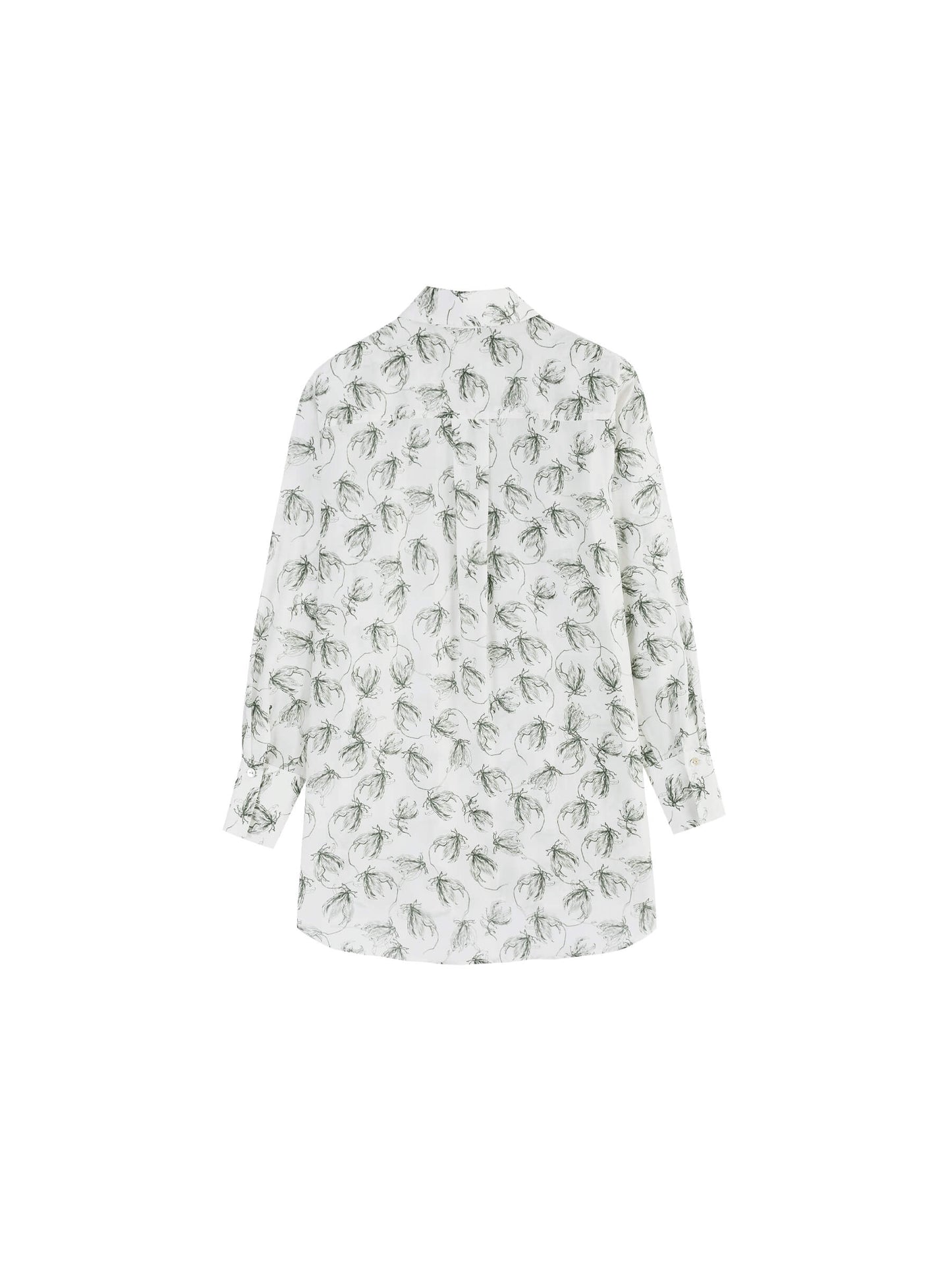Loose Printed Sheer Shirt