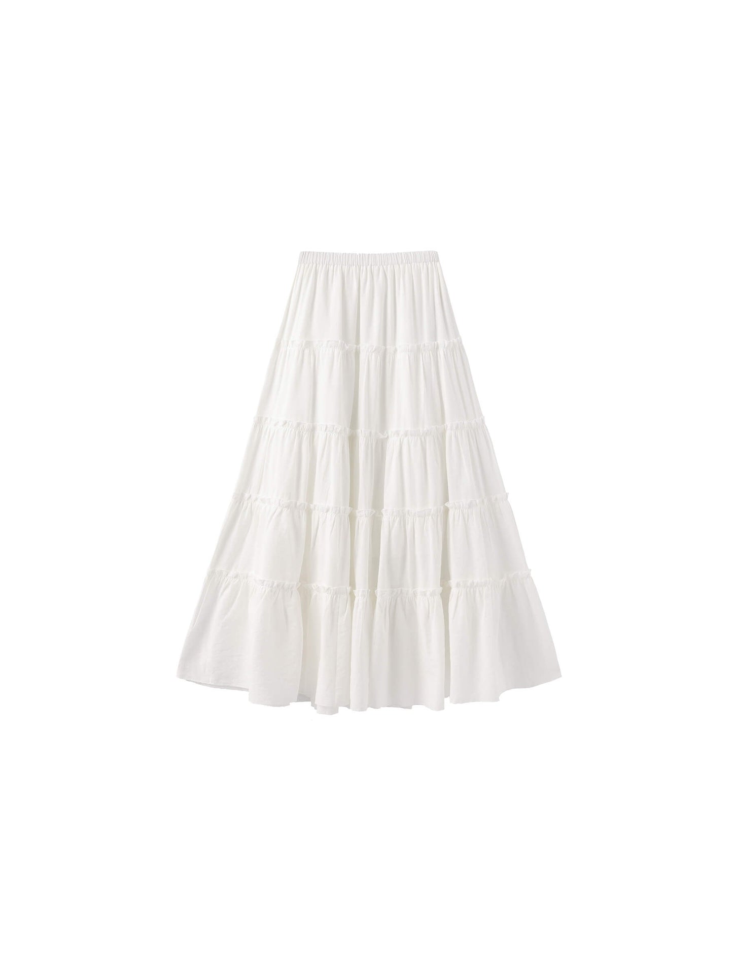 High-Waisted A-Line Maxi Flowy Skirt